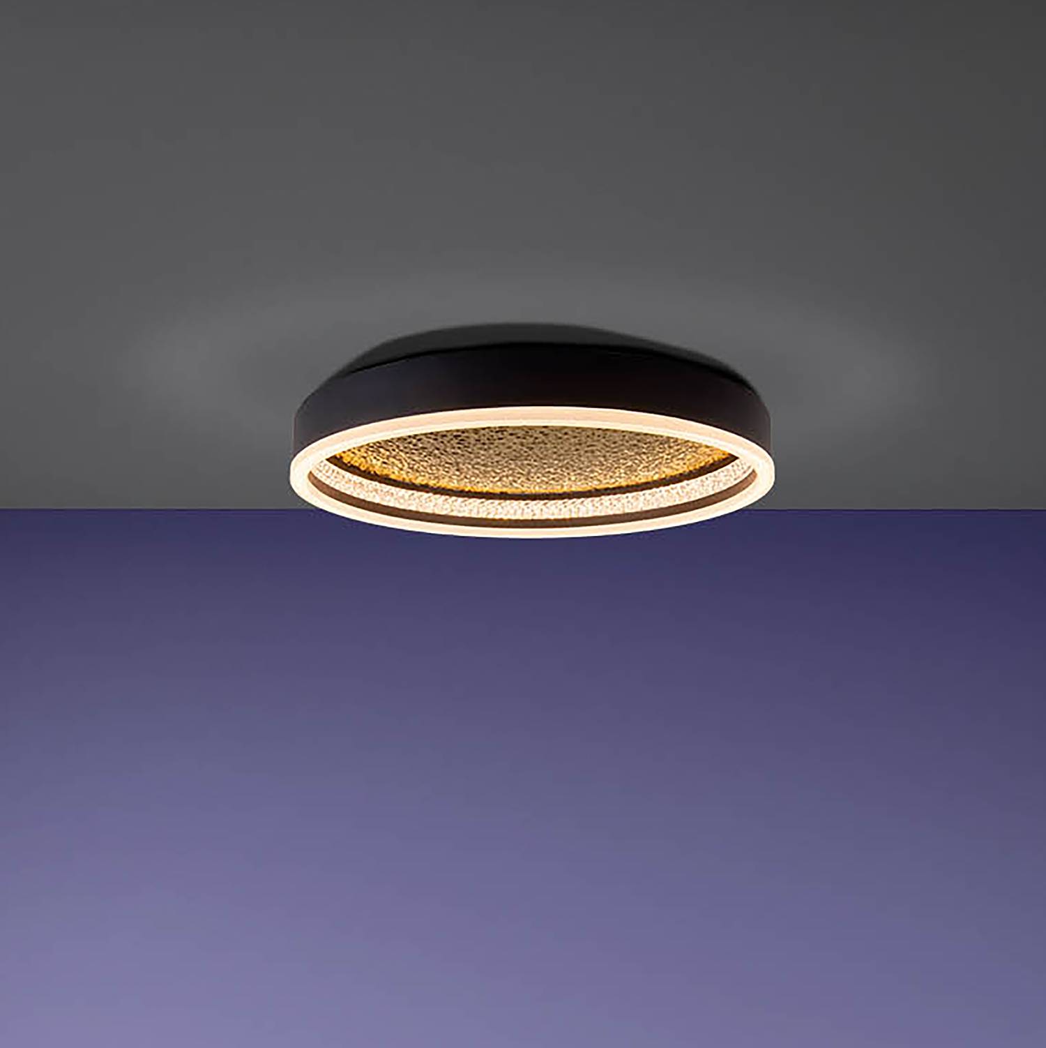 LED-Deckenleuchte Arany Eisen Acrylglas Schwarz Messing