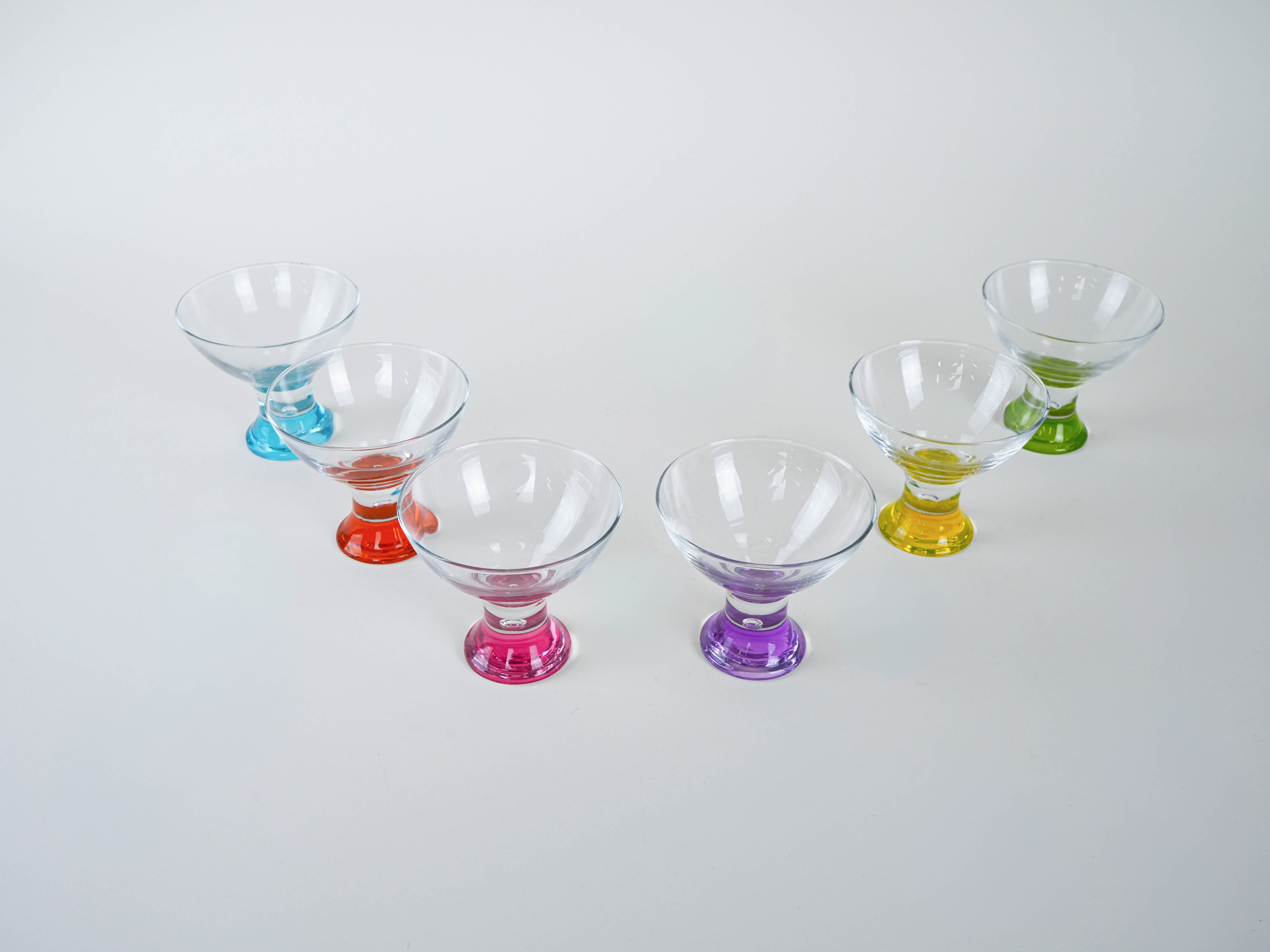 Dessert bowl set Multicolored 1980s