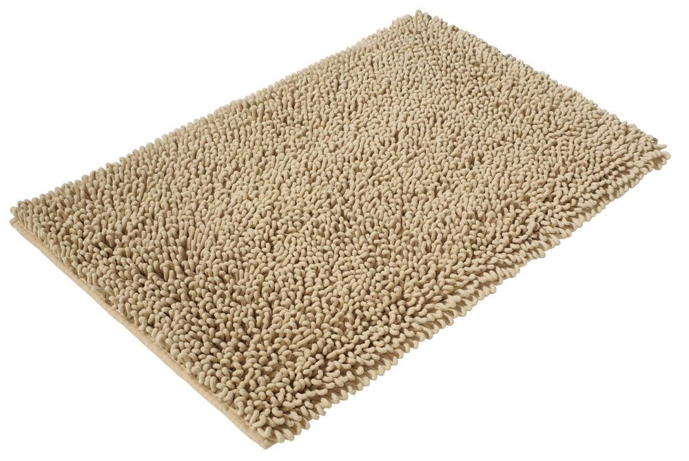 Mikrofaser Chenille Badteppich Beige