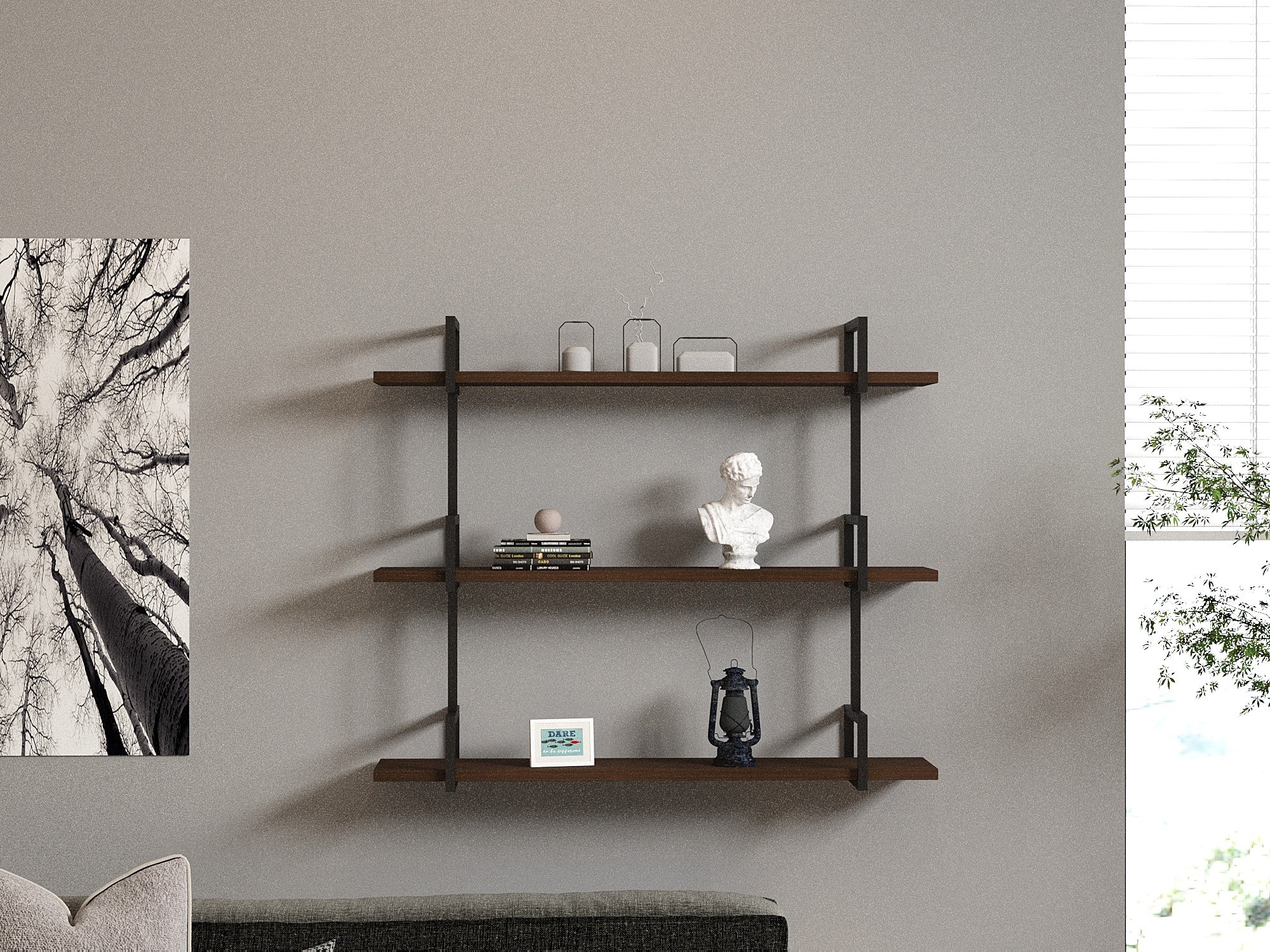 Ura's wall shelf wood veneer