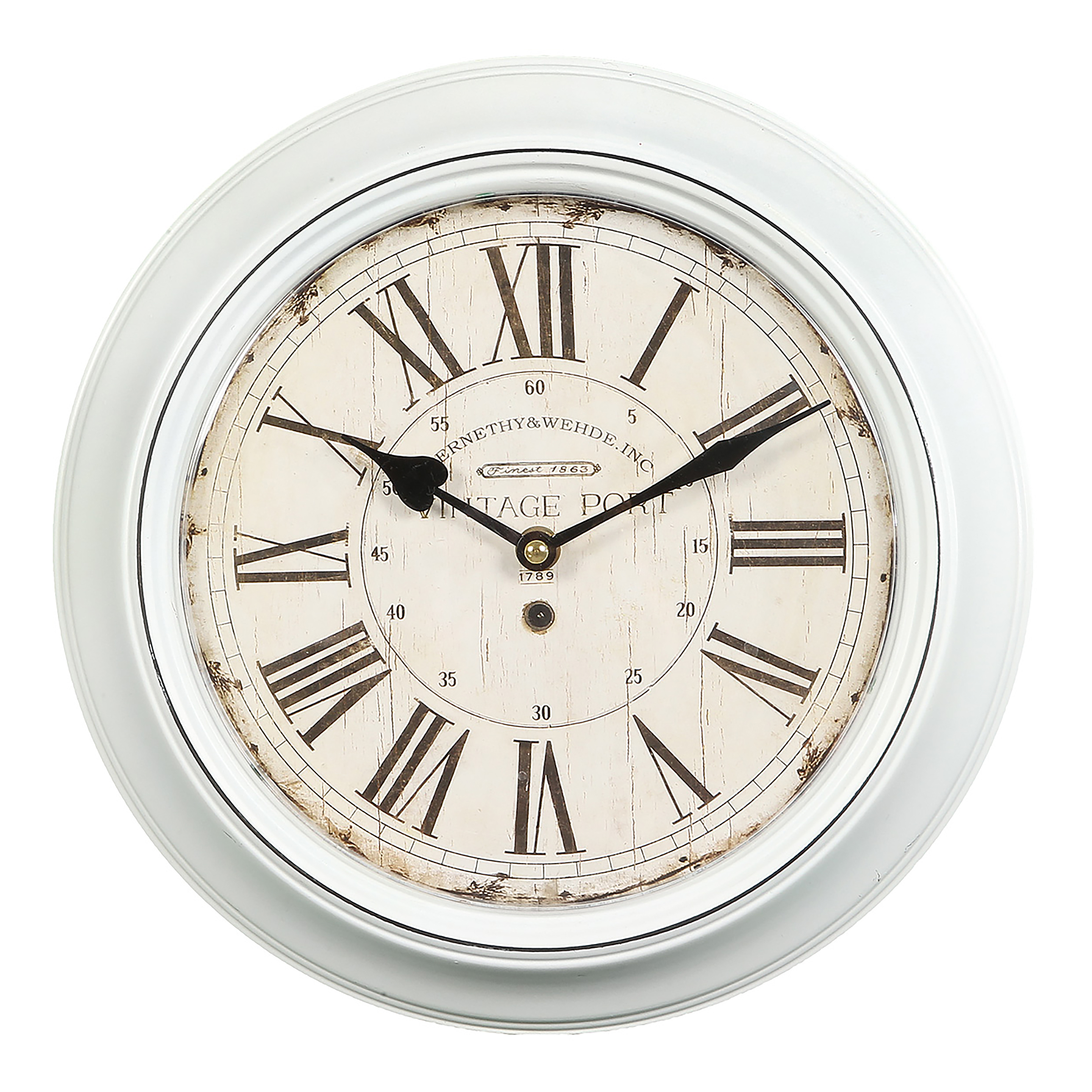 Wanduhr Ocili Stahlblech Weiß