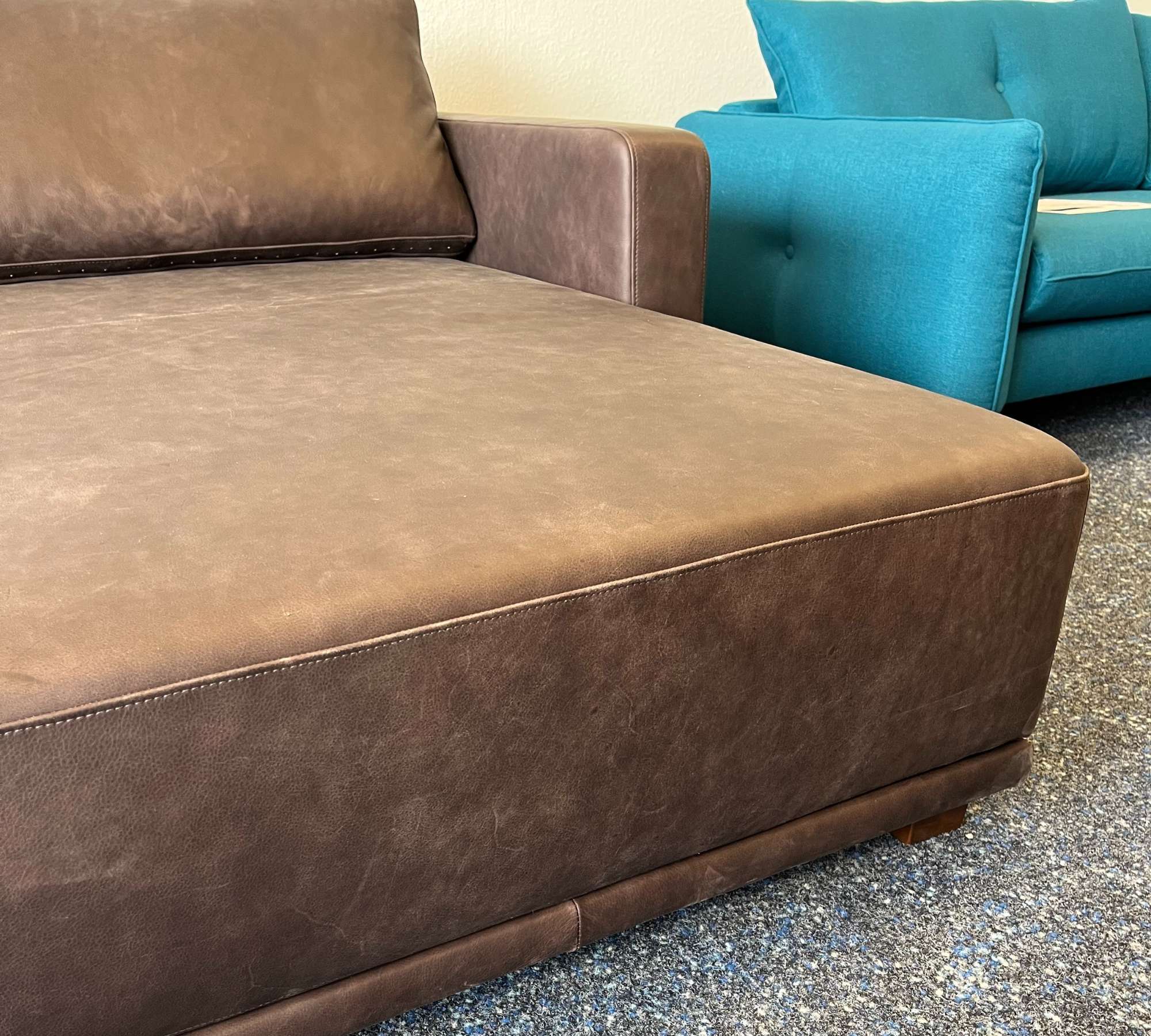 Slide Ecksofa Leder Braun