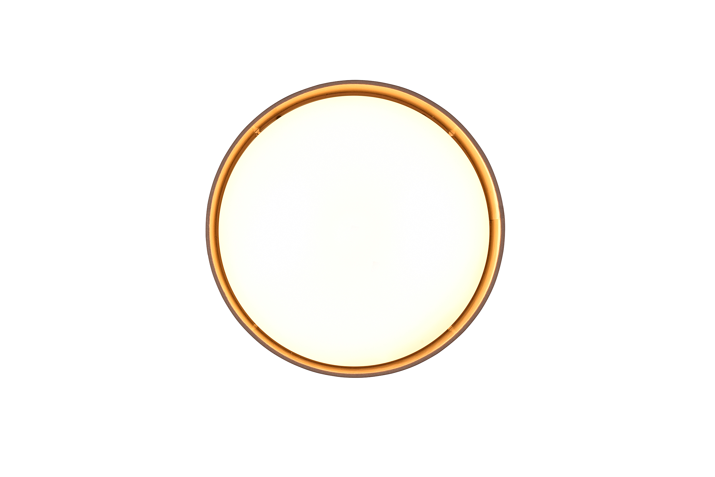 LED-Deckenleuchte Locarno Kunststoff 1-flammig Taupe / Gold