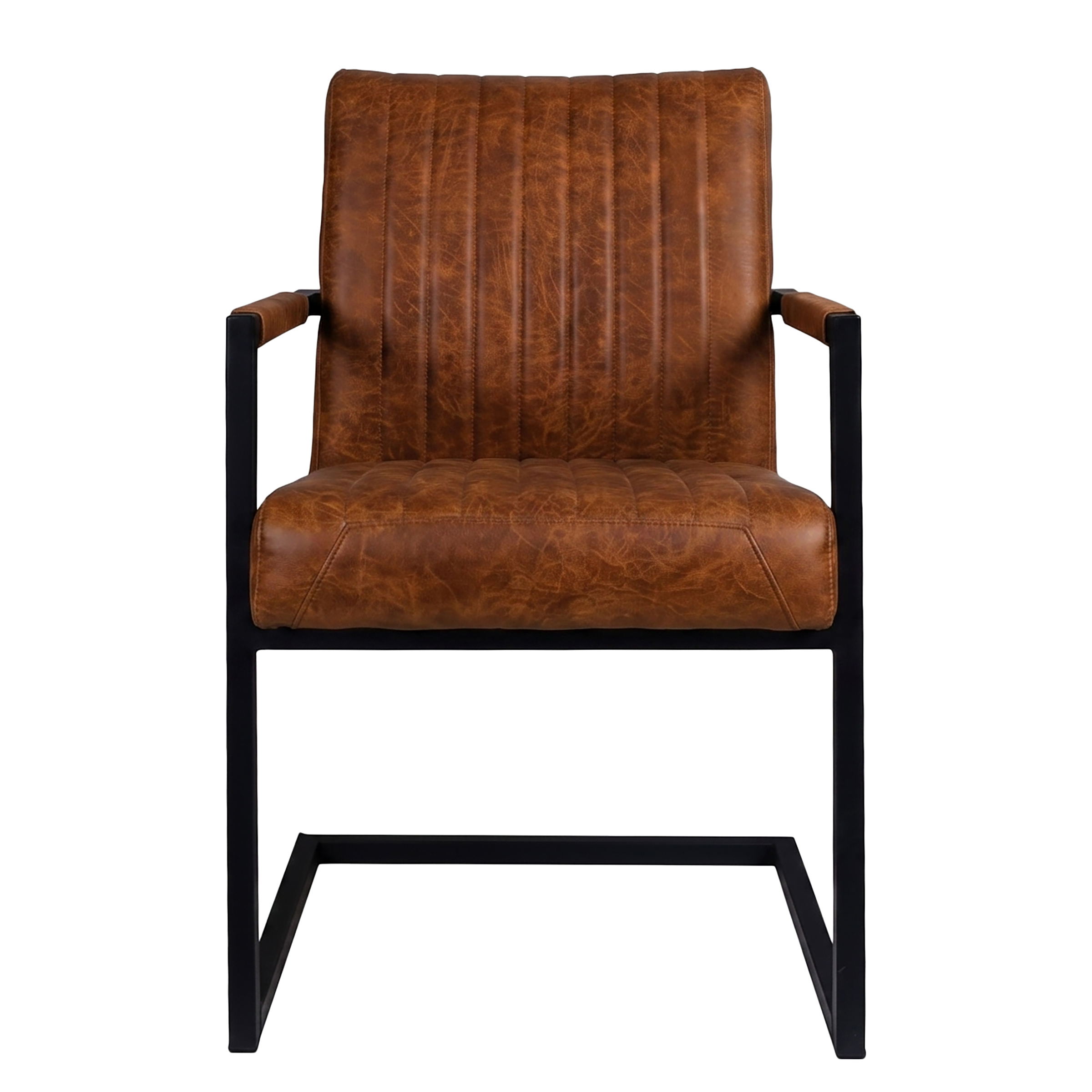 Armchair Ledaha Iron Leather Cognac