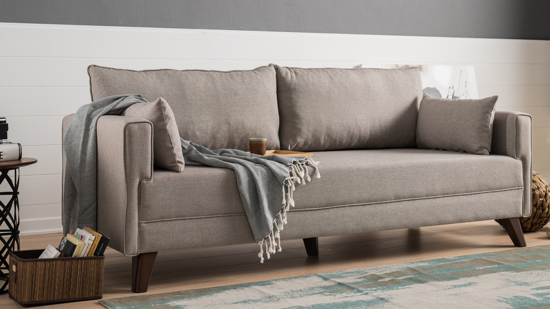 Bella Sofa 3-Sitzer Creme