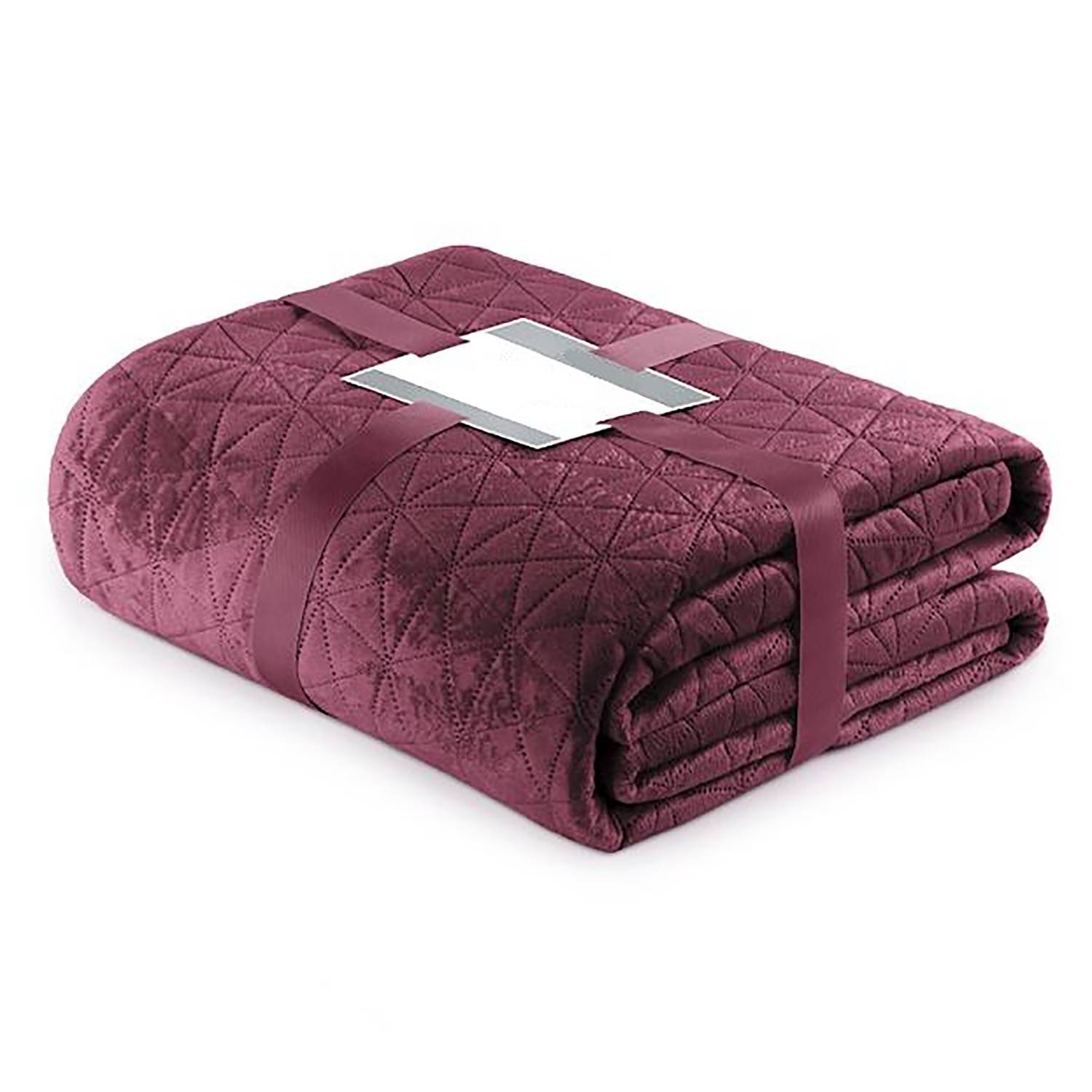 Aila Tagesdecke Velvet Rosa Bordeaux 240x260cm
