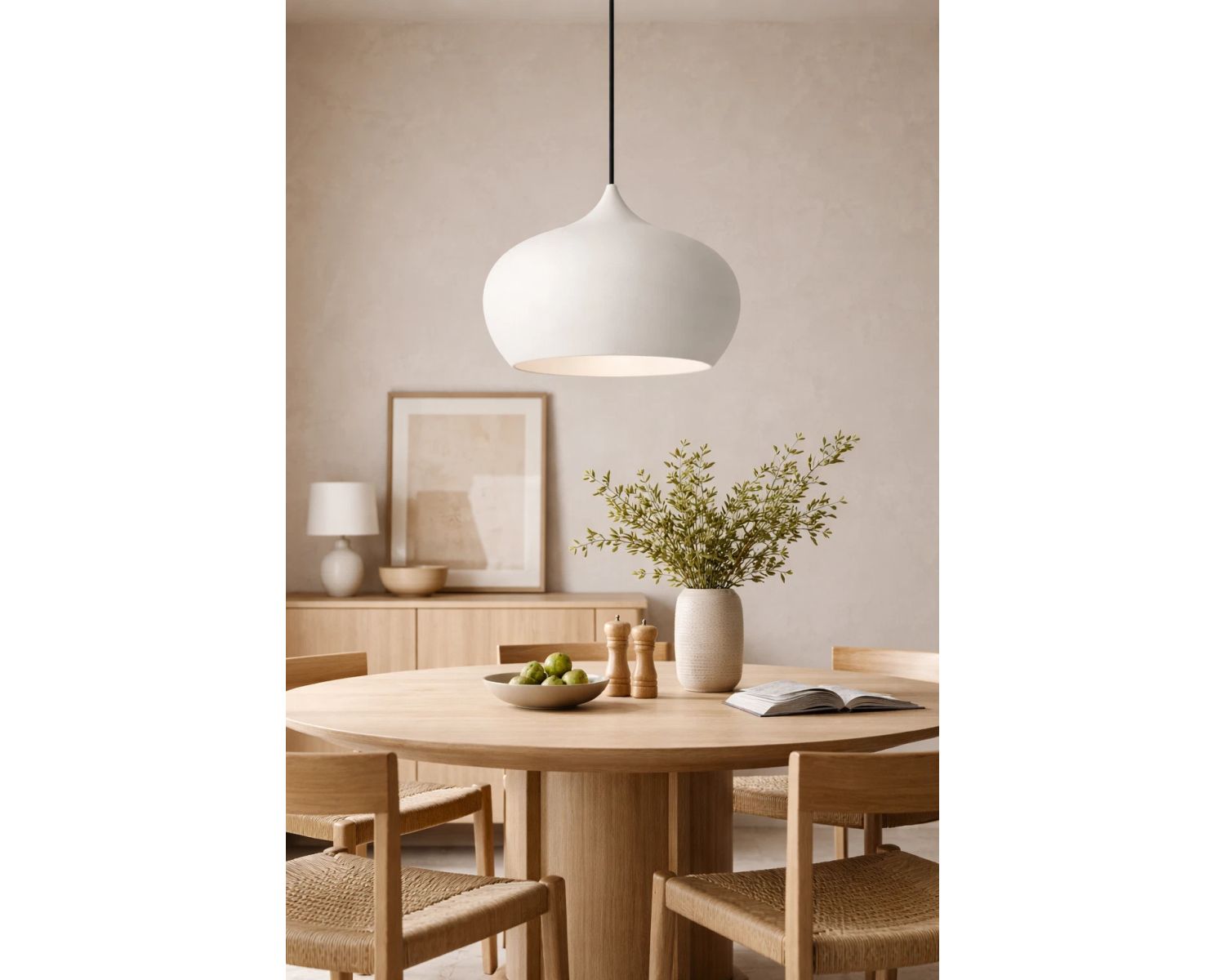Apple Pendant Light White