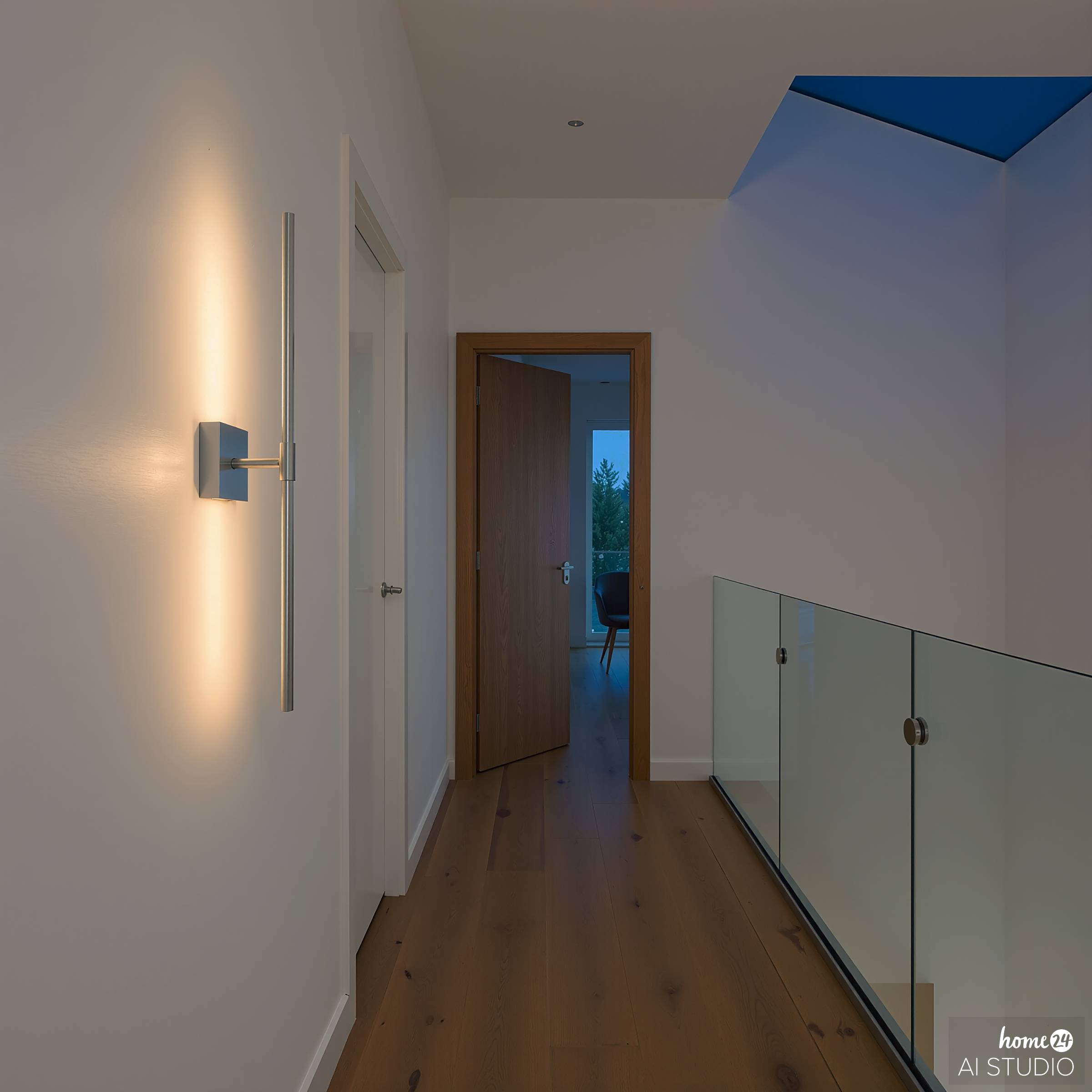 Ons Akku-Wandleuchte 3-Stufen-Dimmer Fernbedienung Silber