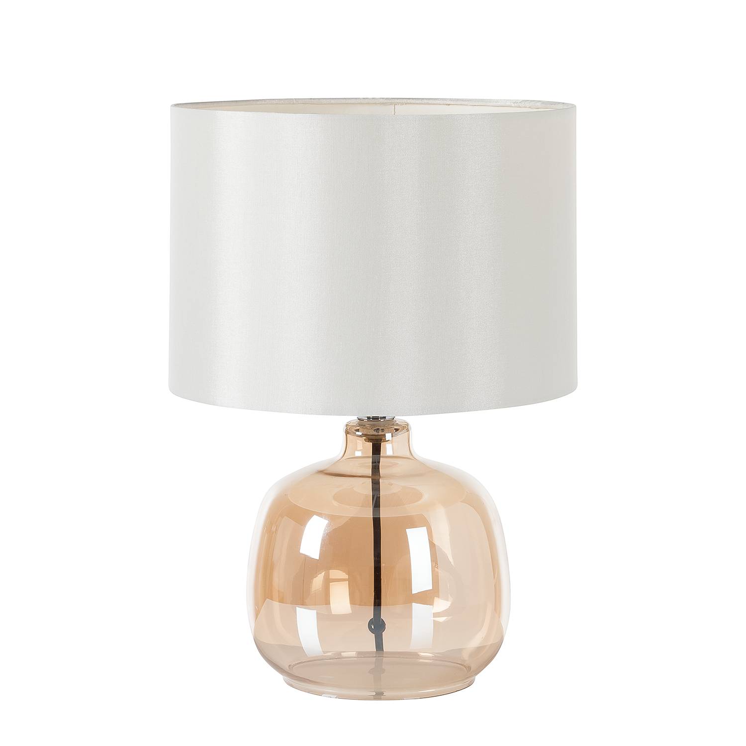 Loster Glass Table Lamp Cotton Fabric 1-light