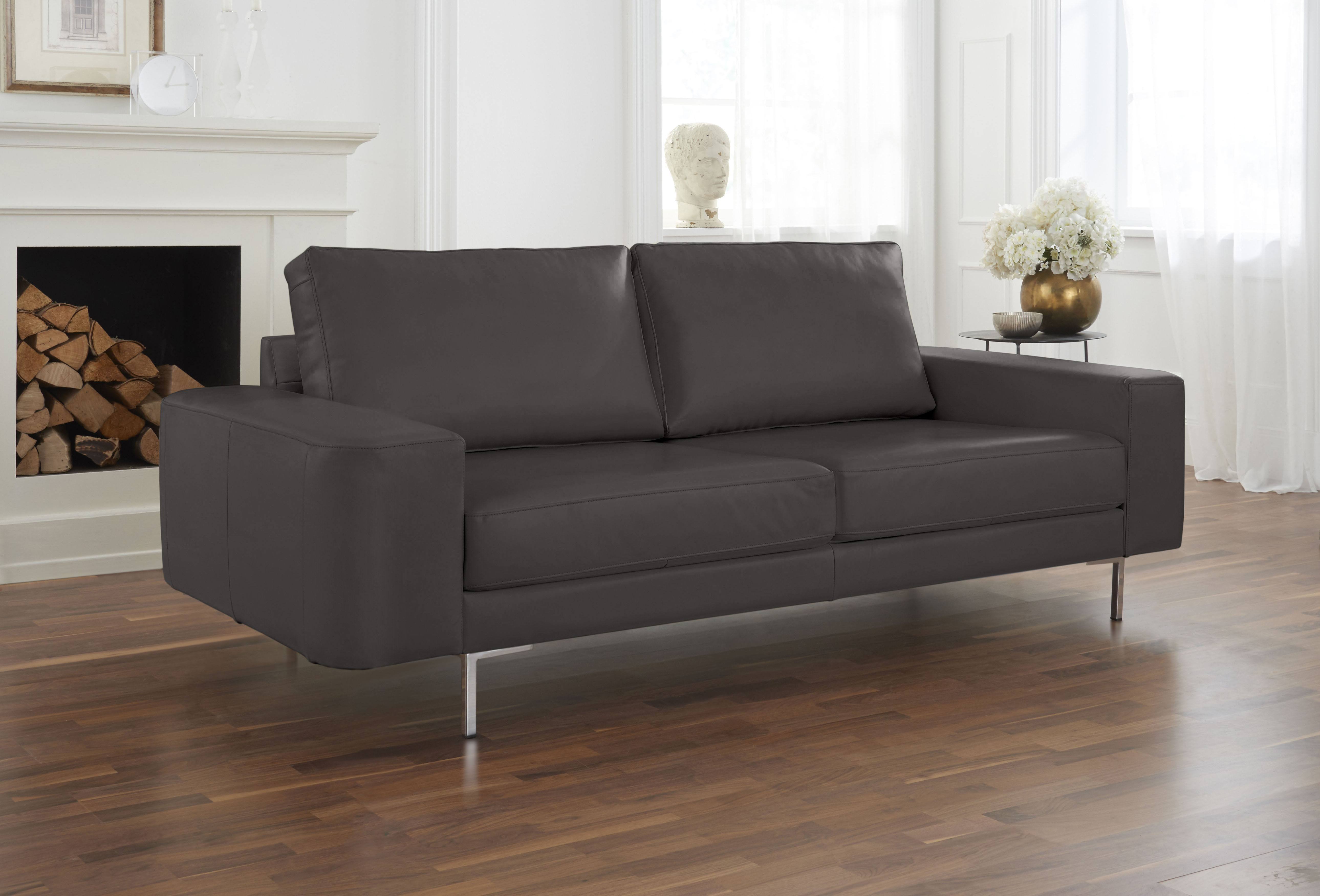 Lexgaard Sofa 2-Sitzer Leder Metall Braun