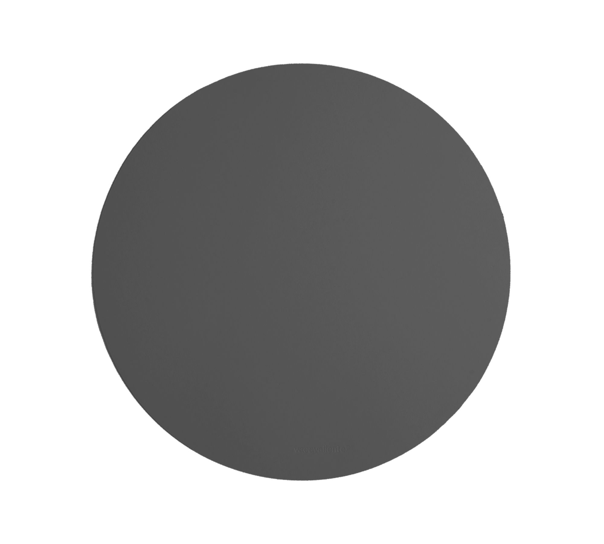 Rundes Tischset Ruca 100% Recyceltes Leder Grau