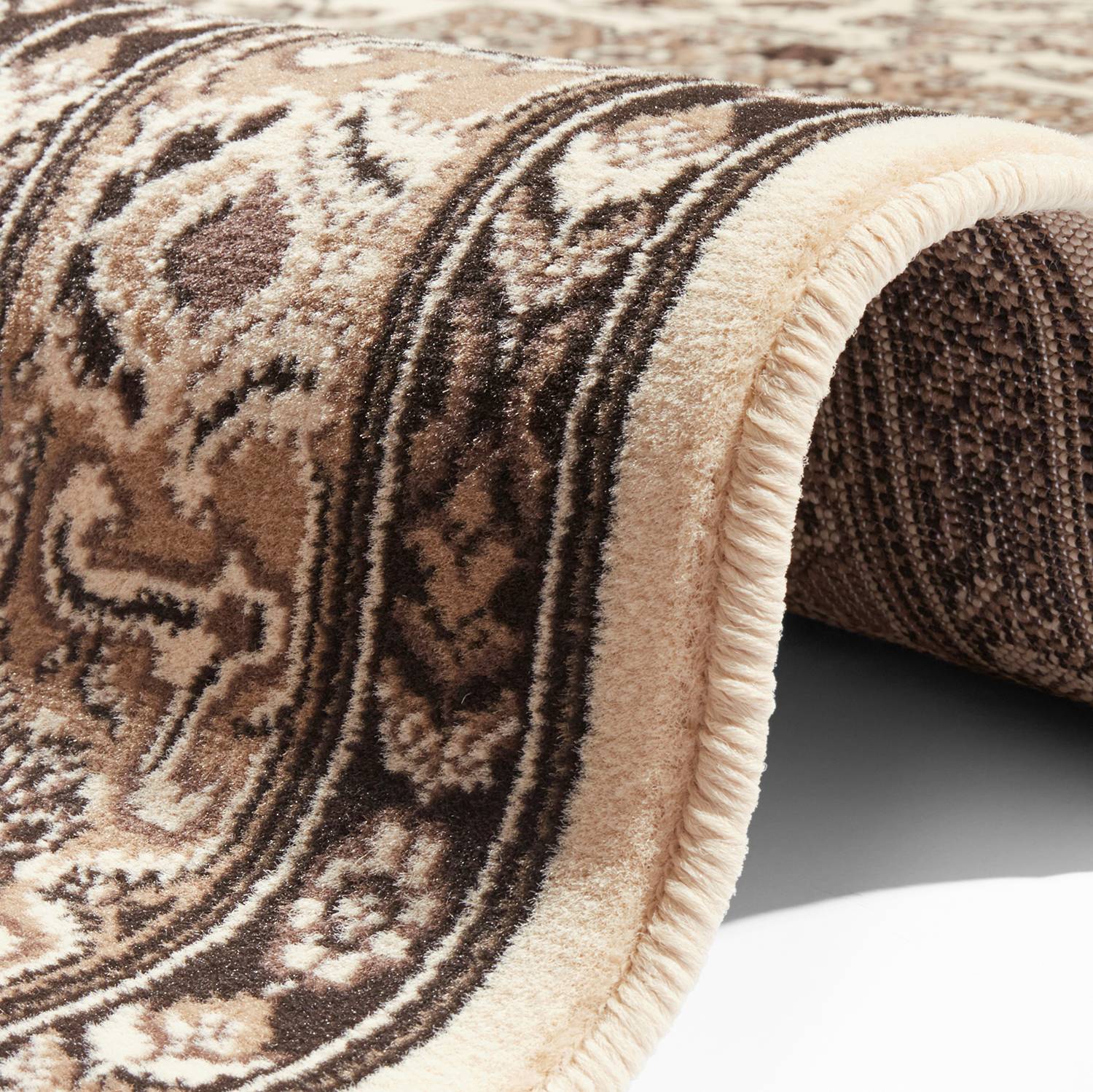 Kurzflorteppich Parun Täbriz Beige 80 x 150 cm