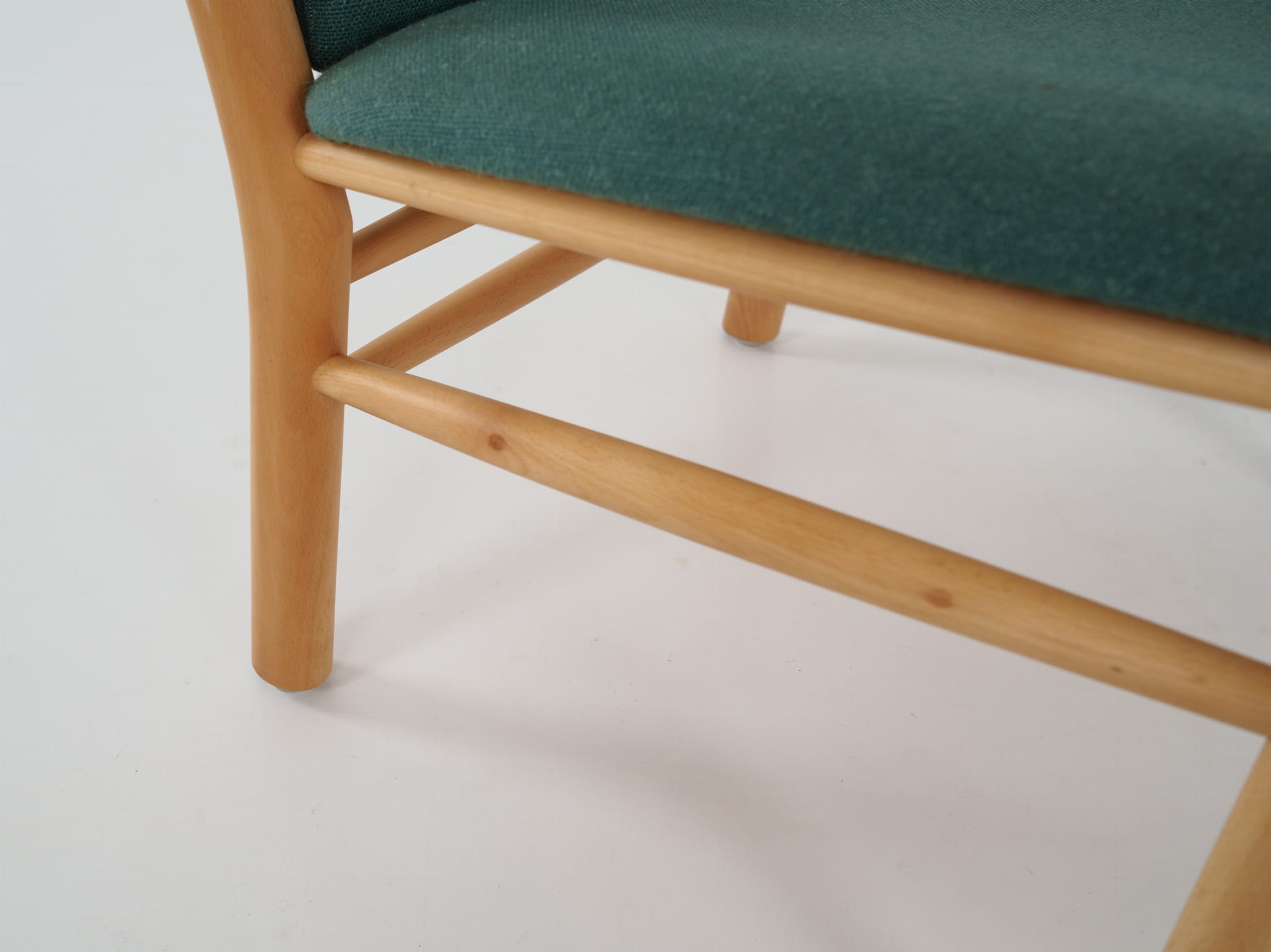 Vintage Stuhl Buchenholz Grün 1970er Jahre