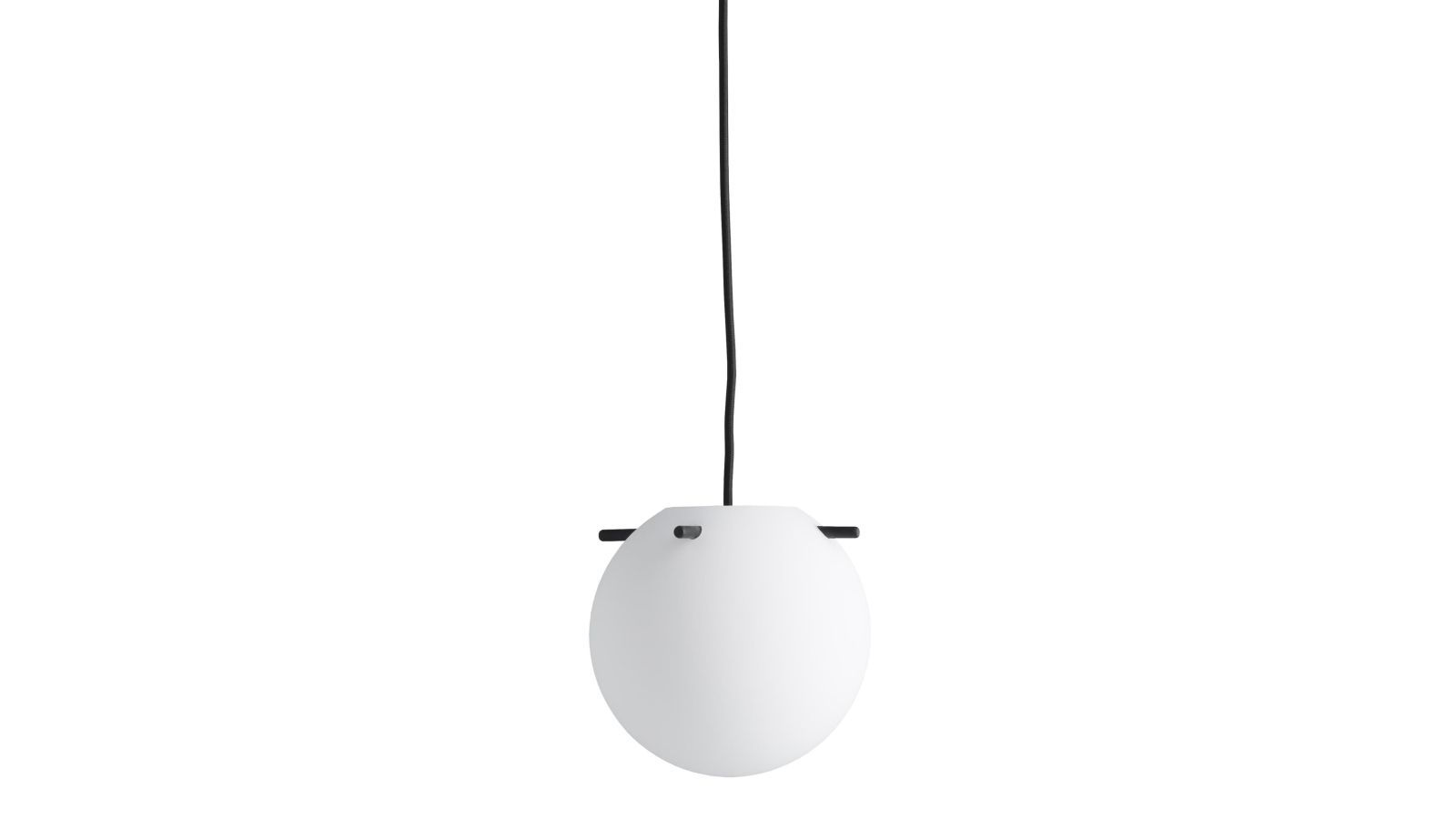 Pendant light Koi Ø25 Opal white Black