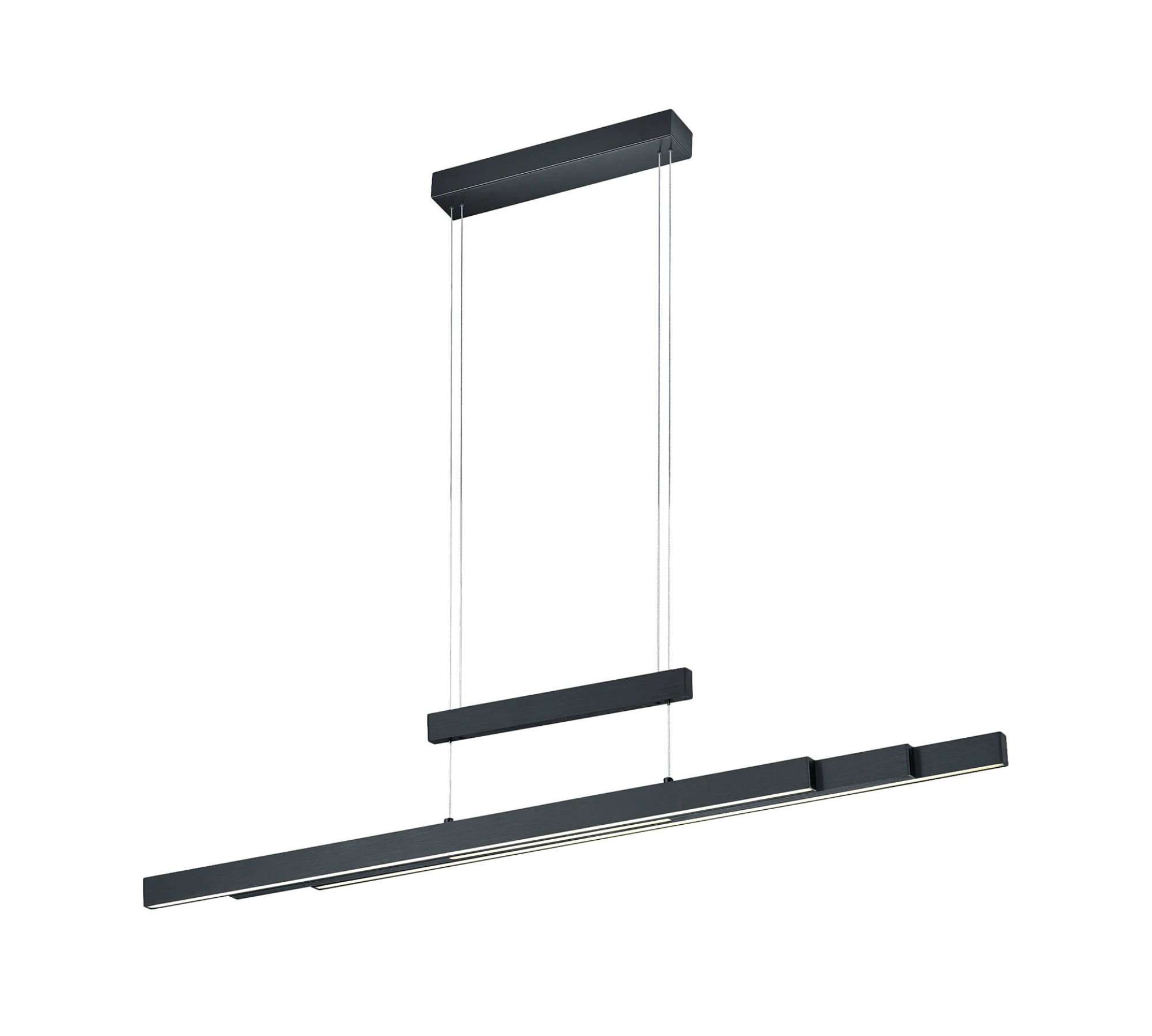 LED pendant lamp 3-light metal black