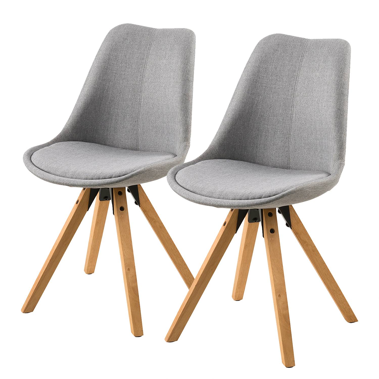 2x Aledas Polsterstuhl Grau
