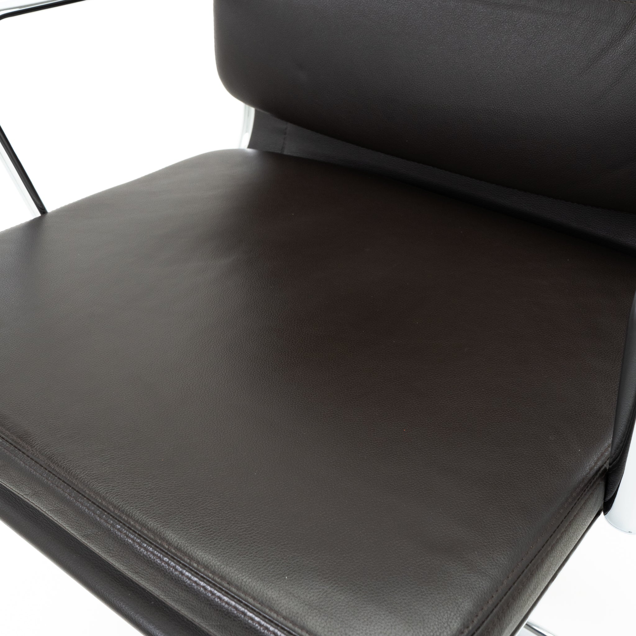 EA 208 Soft Pad Bürostuhl Drehbar Leder Braun