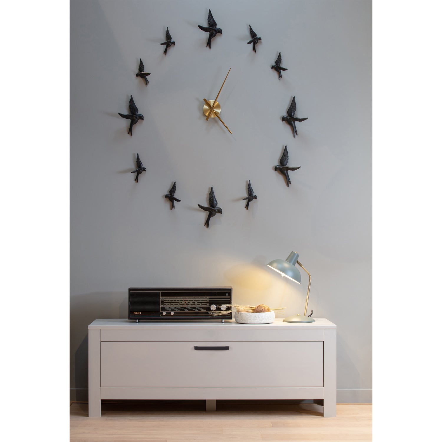 Bonk Lowborn Holz Nebelgrau