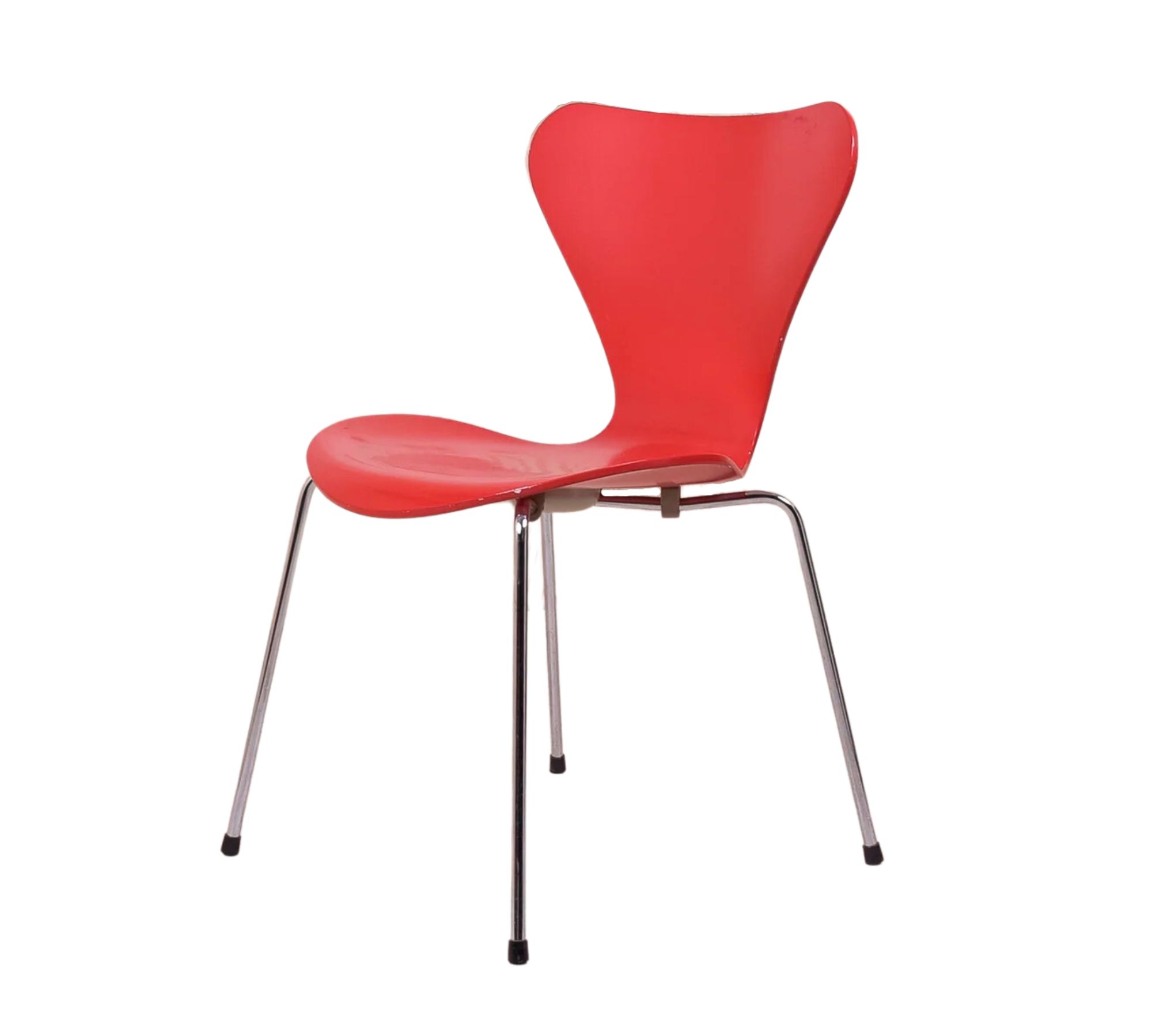 Serie 7 Fritz Hansen-Arne Jakobsson Holz  rot