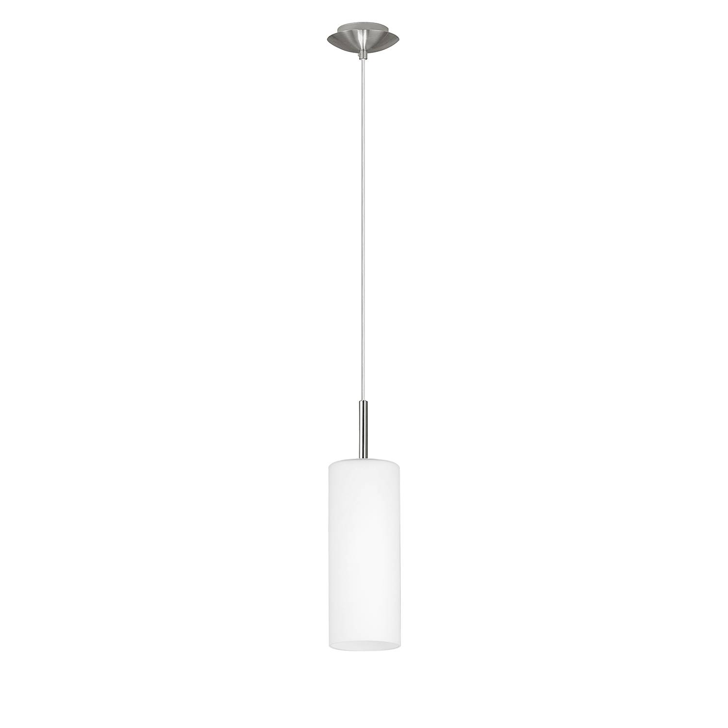 Troy Elegance I Pendelleuchte Glas Stahl 1-flammig