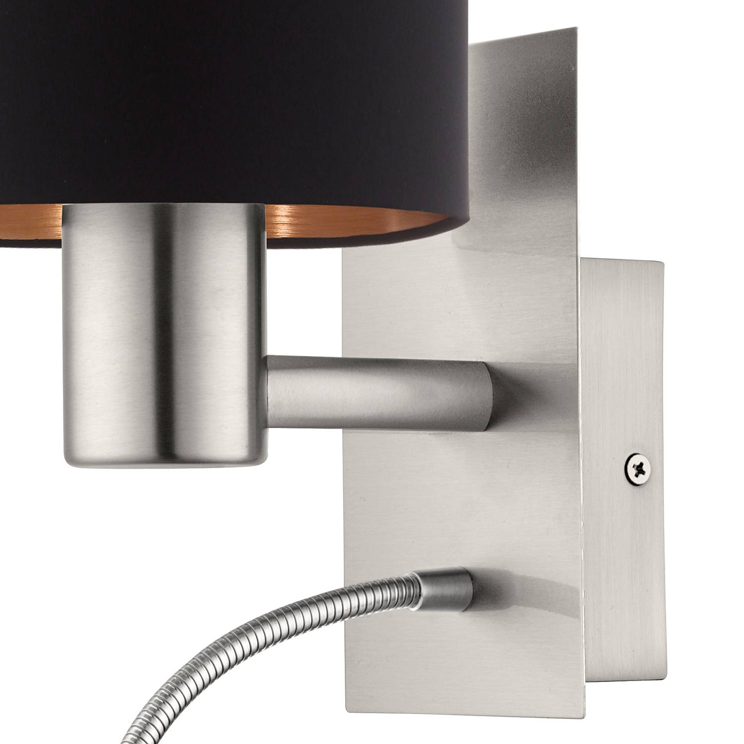 LED Wall Light Mixed Fabric Steel 2-flame