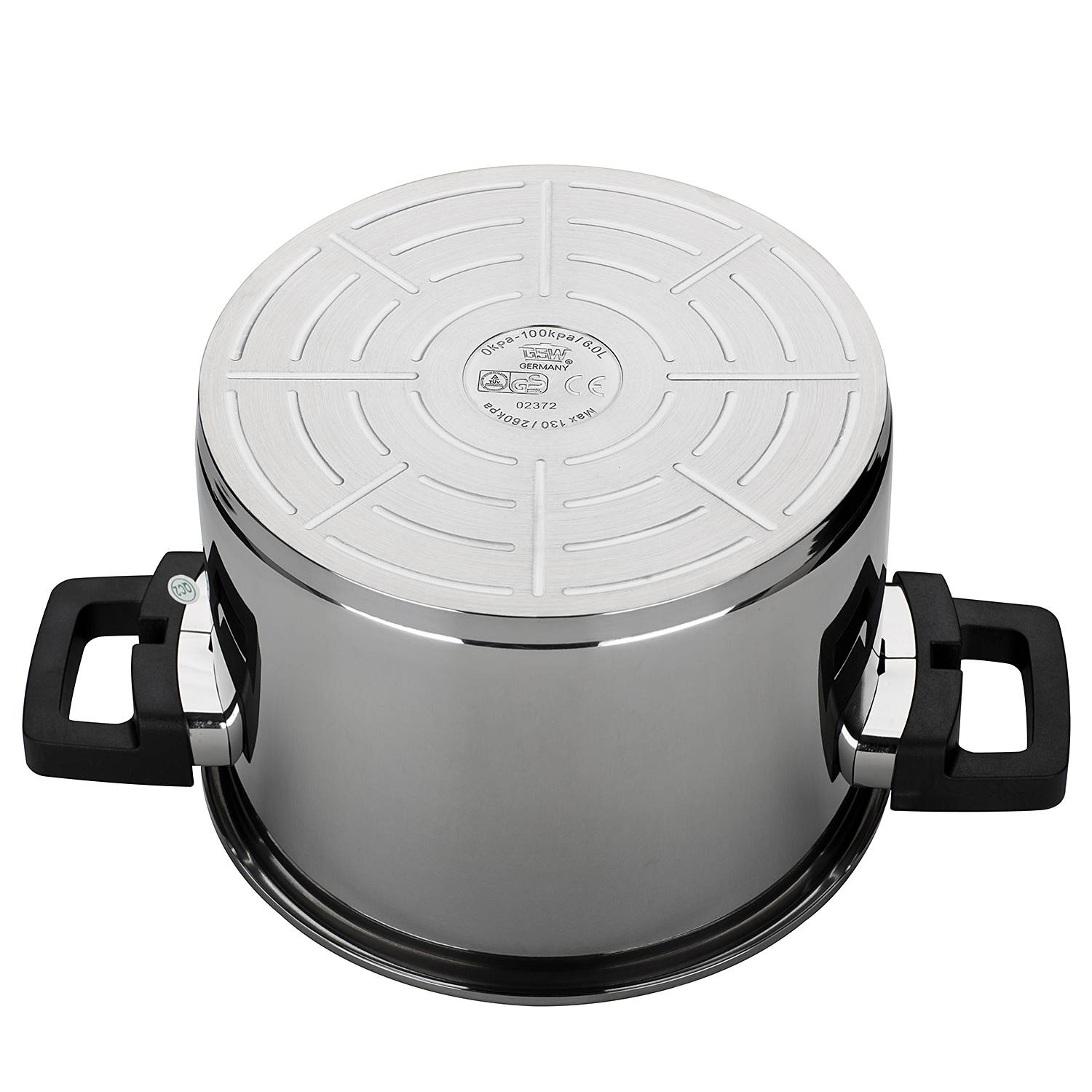 Easy Click Schnellkochtopf 2-teilig Edelstahl Silber