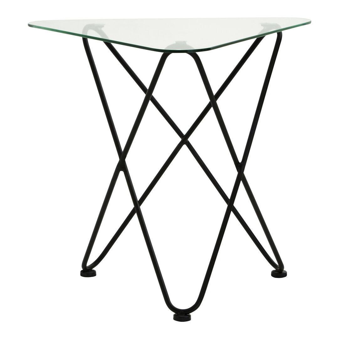 Papillon Schmetterlingstisch Eisen Glas Schwarz