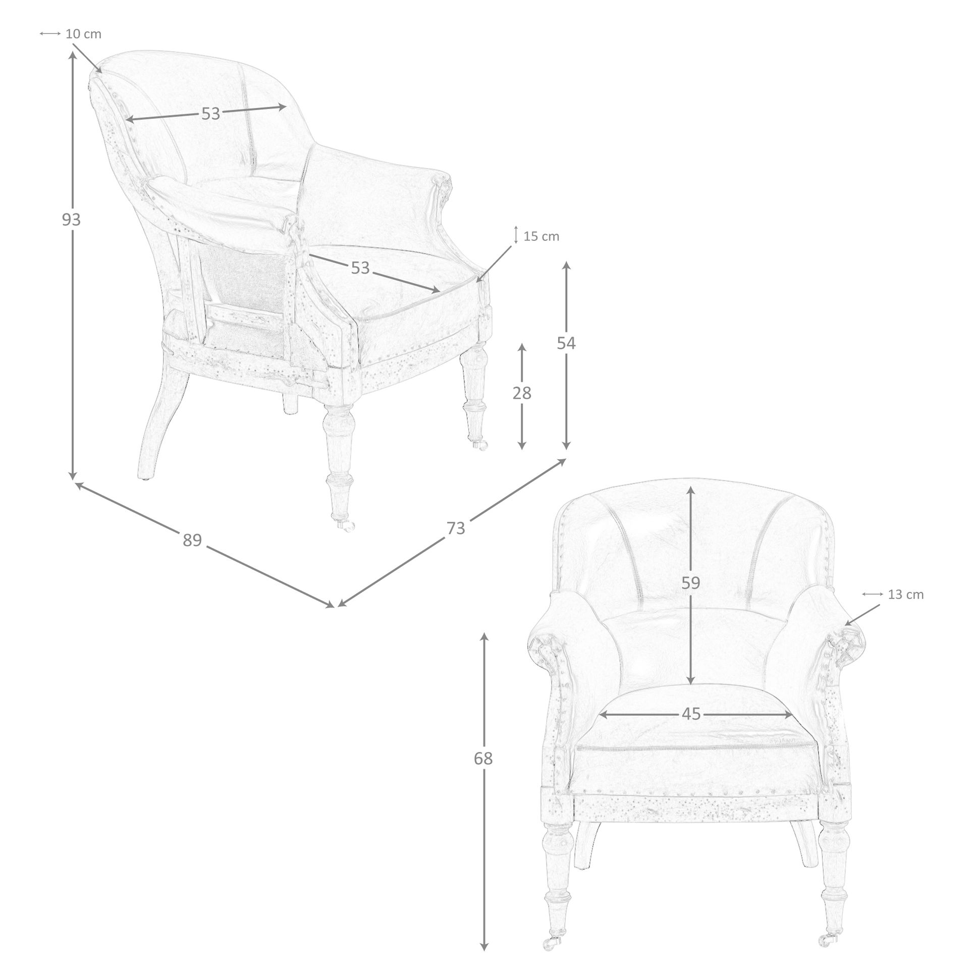 Sessel Leder Cognacbraun