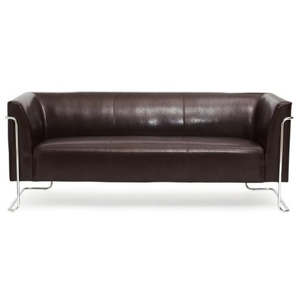 CURACAO Lounge Sofa Faux Leather Brown