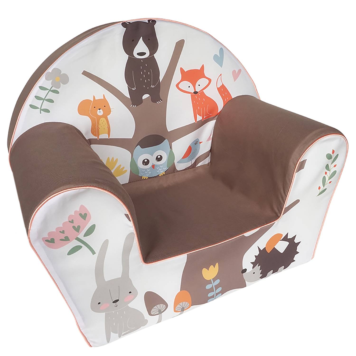 Kindersessel Forest Braun Baumwollstoff 34 x 42 x 51 cm