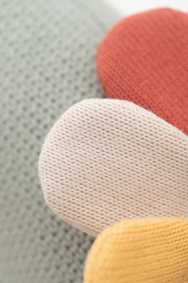 Dino Stuffed Animal Cotton Green White