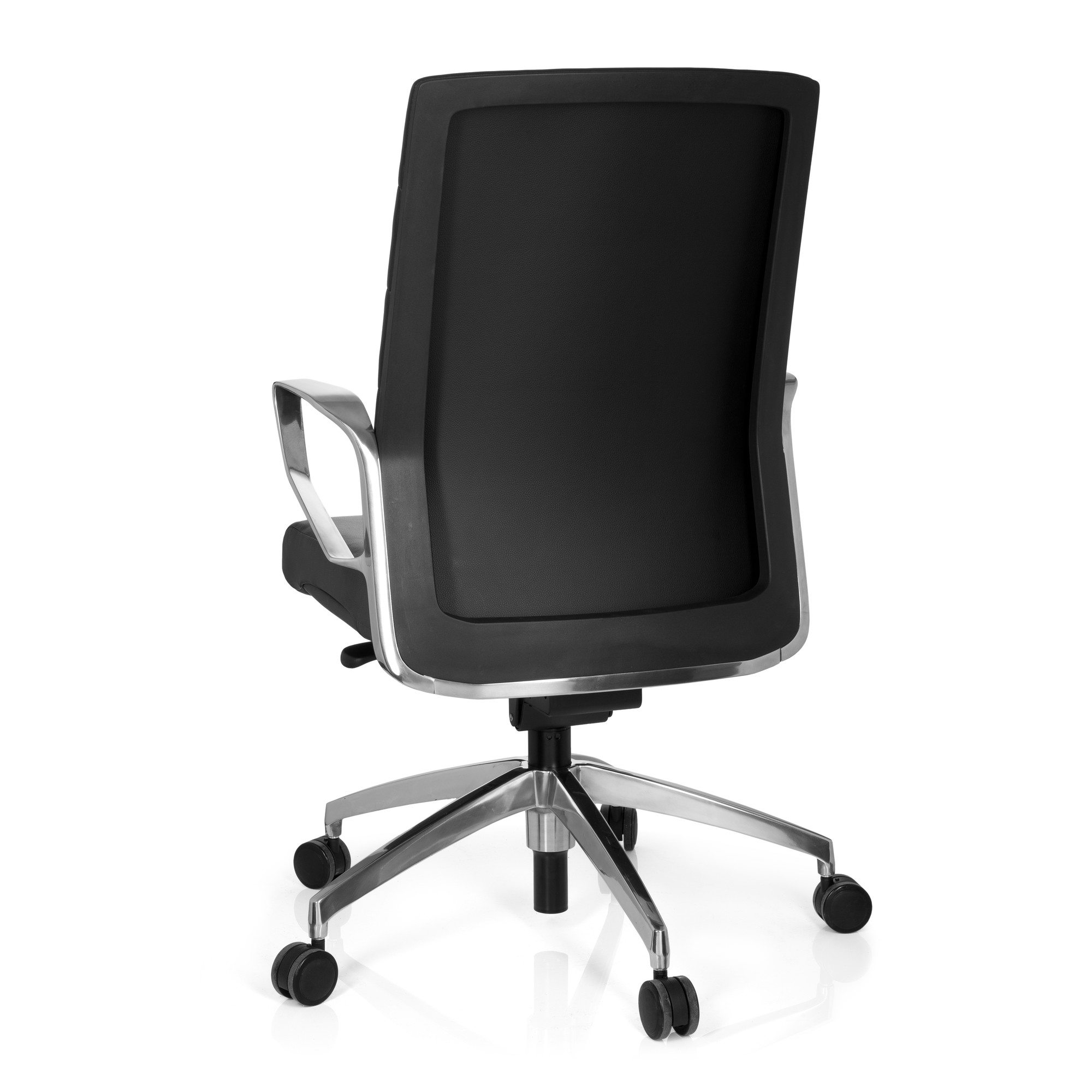 PROVIDER Office chair Swiveling with castors Faux leather Black