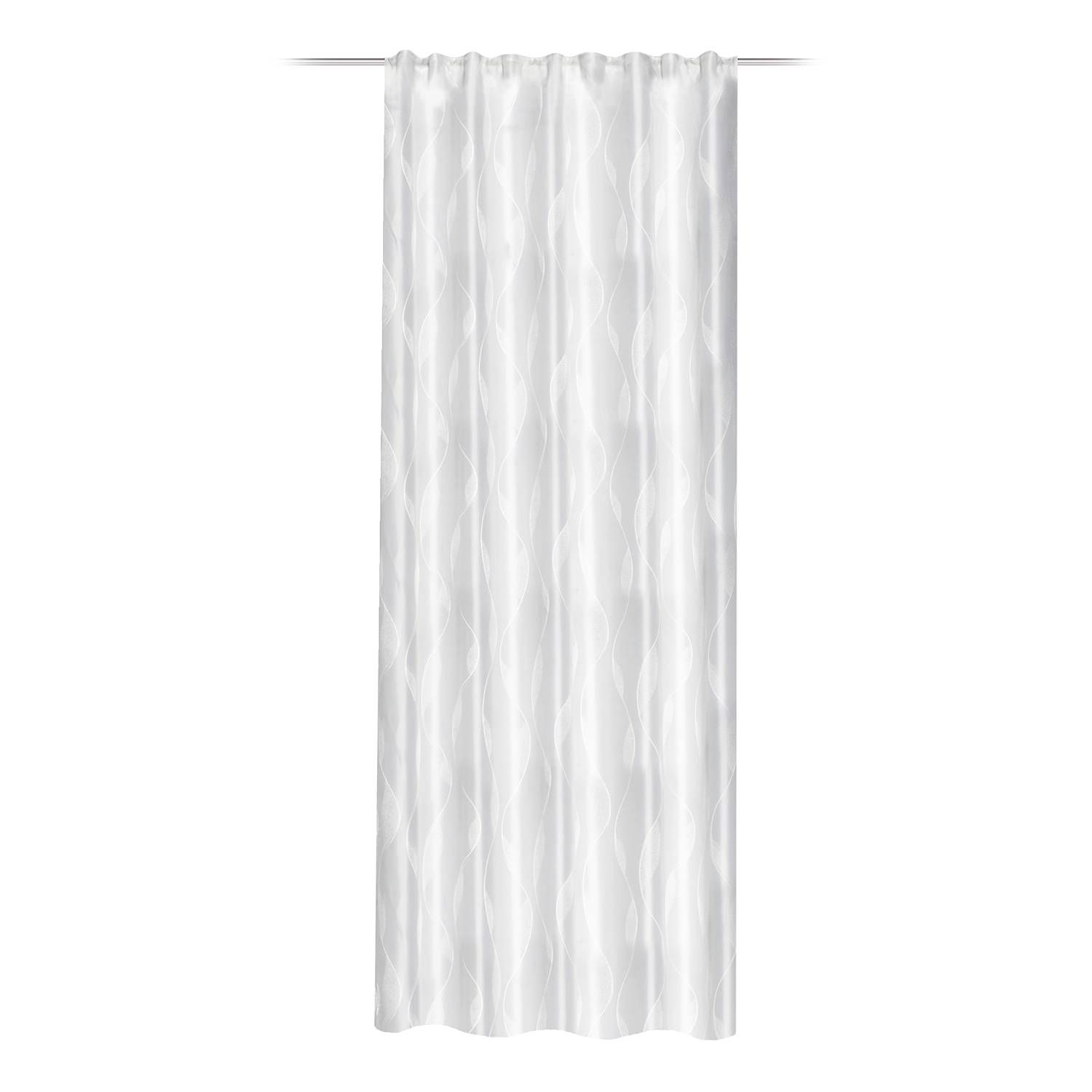 Fertiggardine Noche Polyester Wollweiß