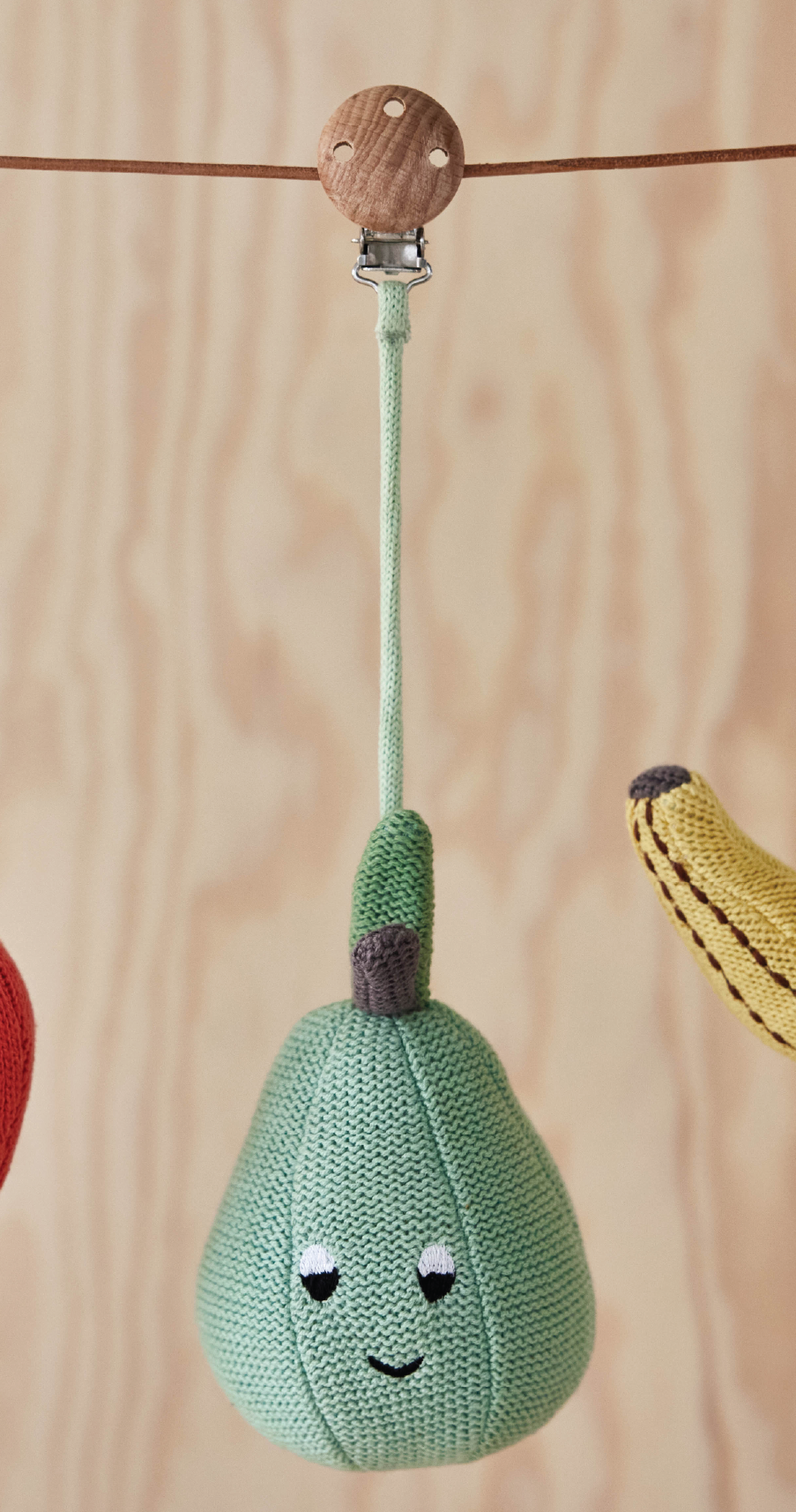 Kinderwagen Clip Baumwolle Grau