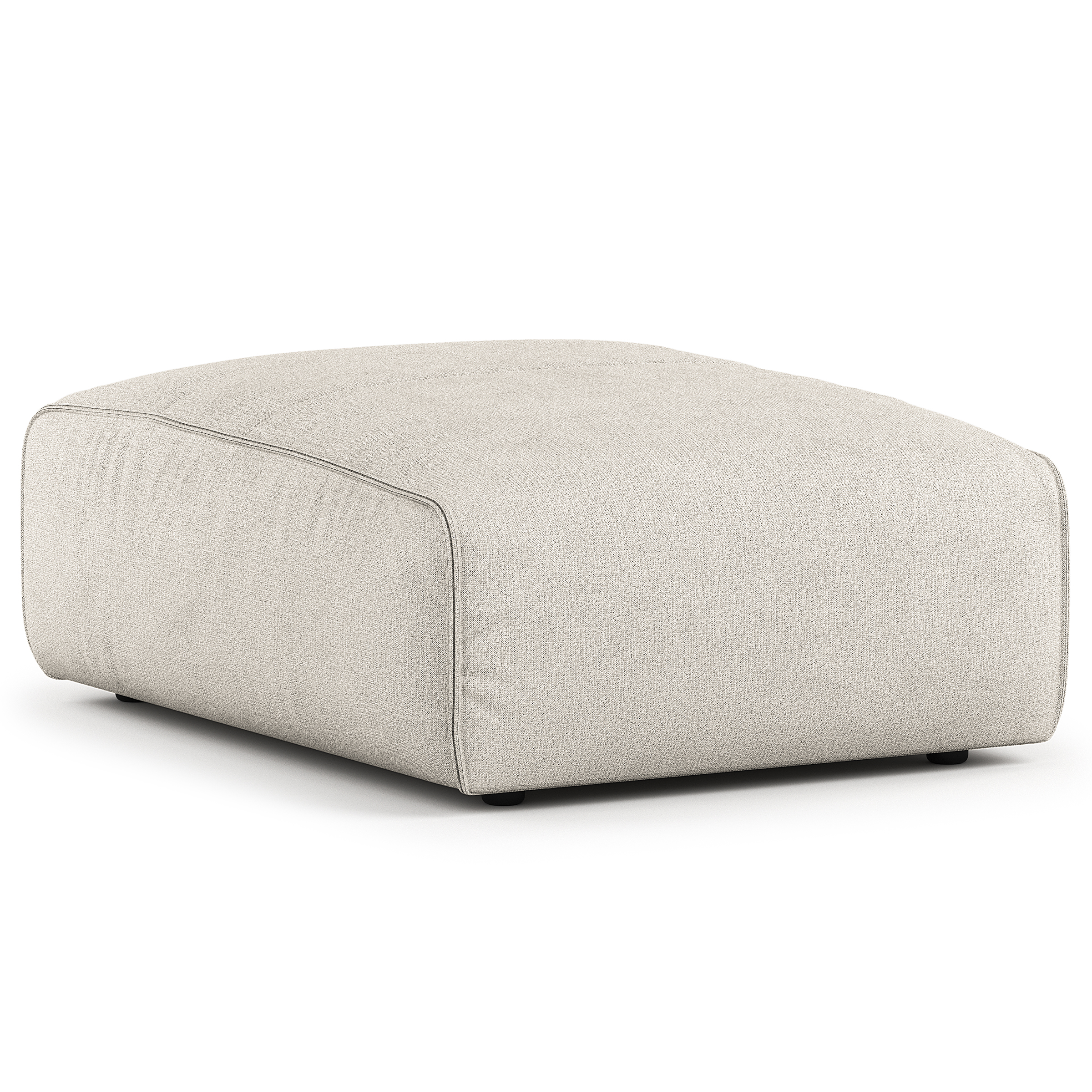 Polsterhocker HUDSON Webstoff Amaris Greige