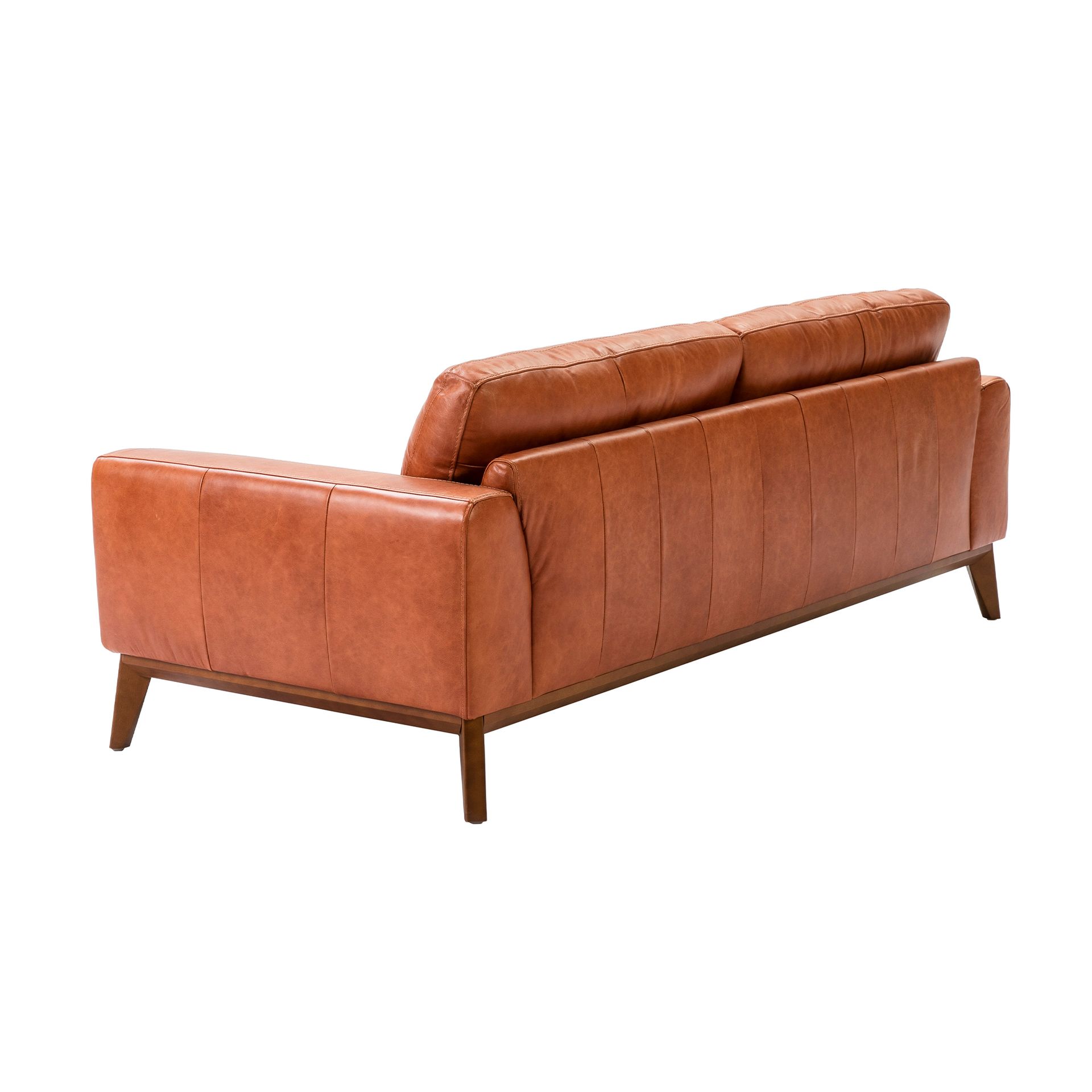 ANGEL CERDÁ Brown leather 3-seater sofa
