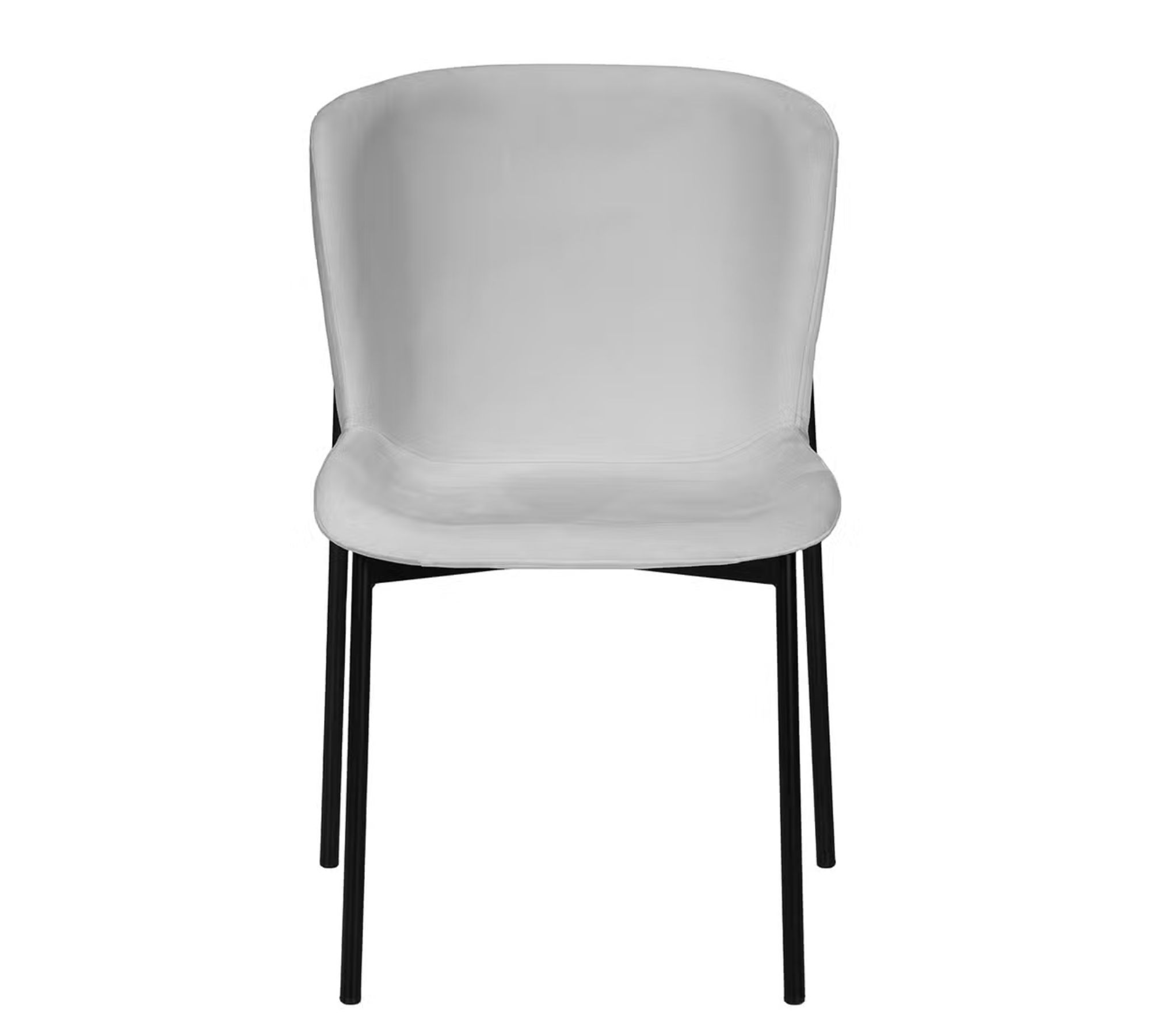 Upholstered chair set of 2 Velvet Light Grey