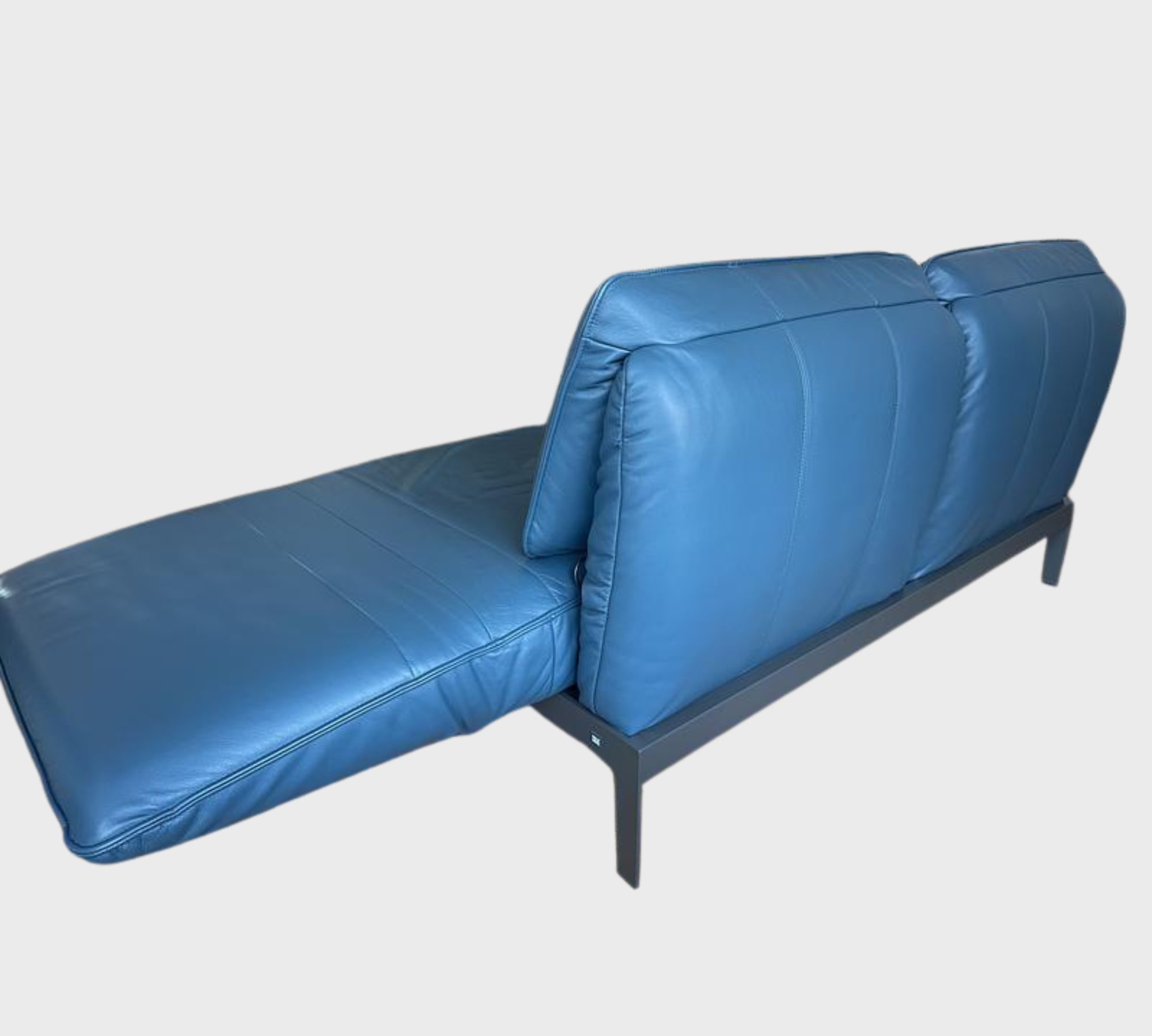 Sofa Leder Metall Petrol