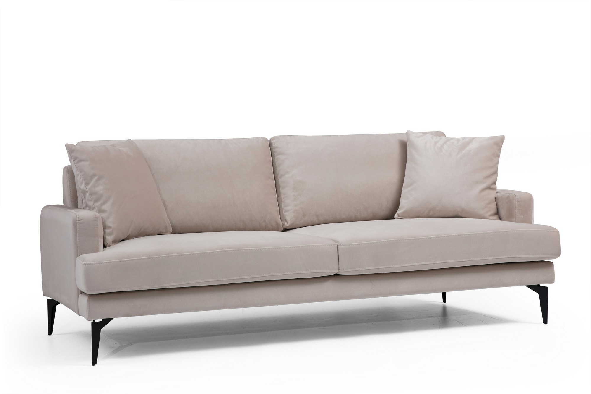 Sofa 3-Sitzer Textil Beige