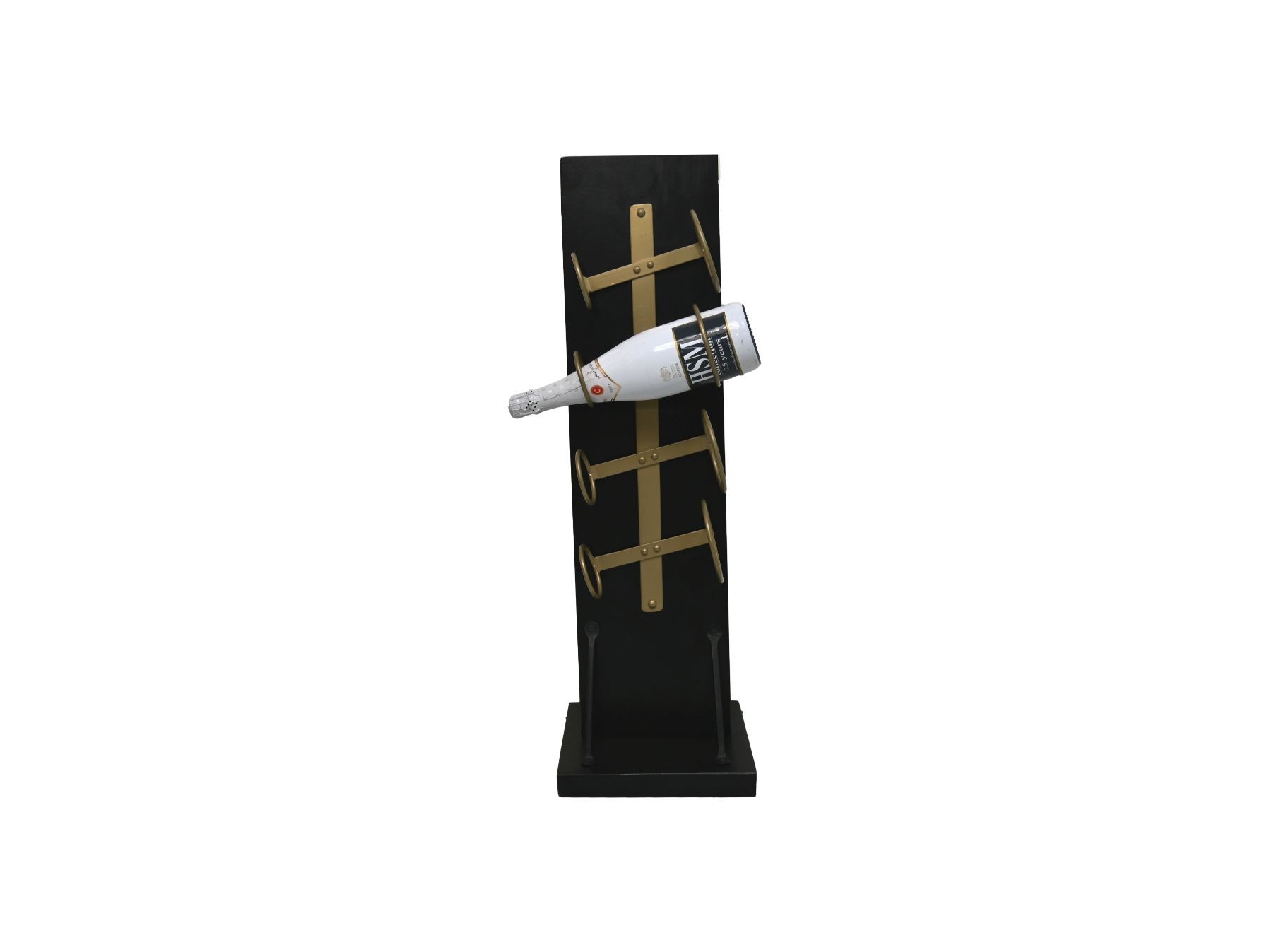 Stehendes Weinregal Mangoholz Metall