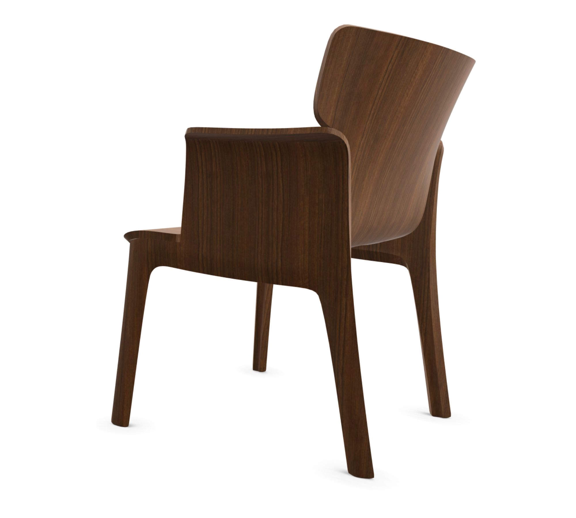 Adela Rex Armchair Walnut Wood Brown