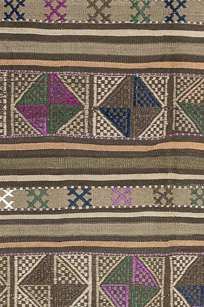 Vintage Kilim Teppich Wolle Mehrfarbig