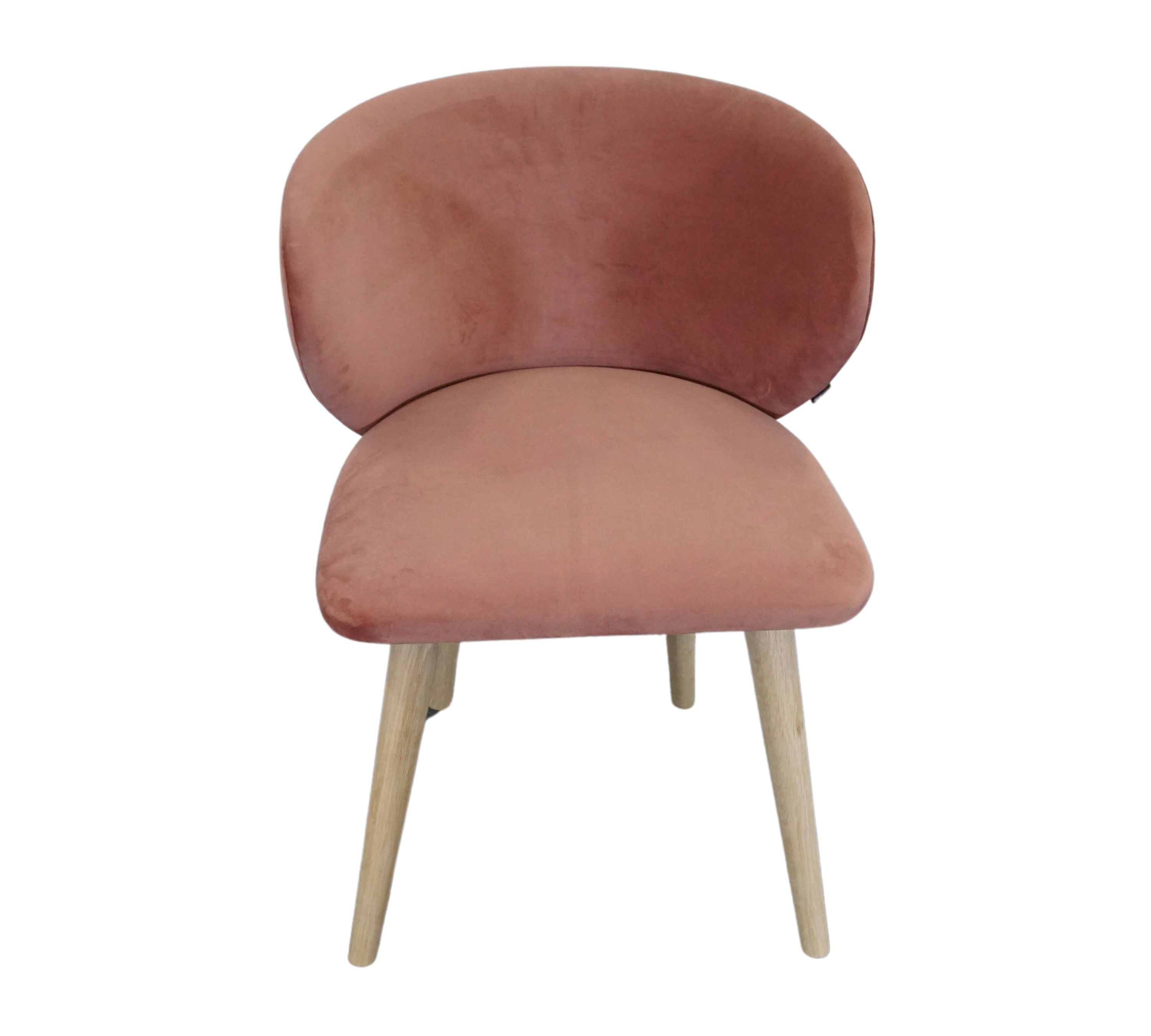 Ellie Esszimmerstuhl Velour Lux Vintage Rosa