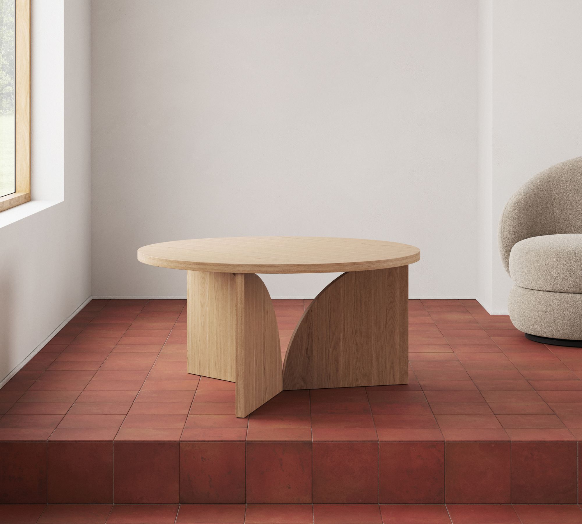 Cece Couchtisch Oak Ø 70 cm