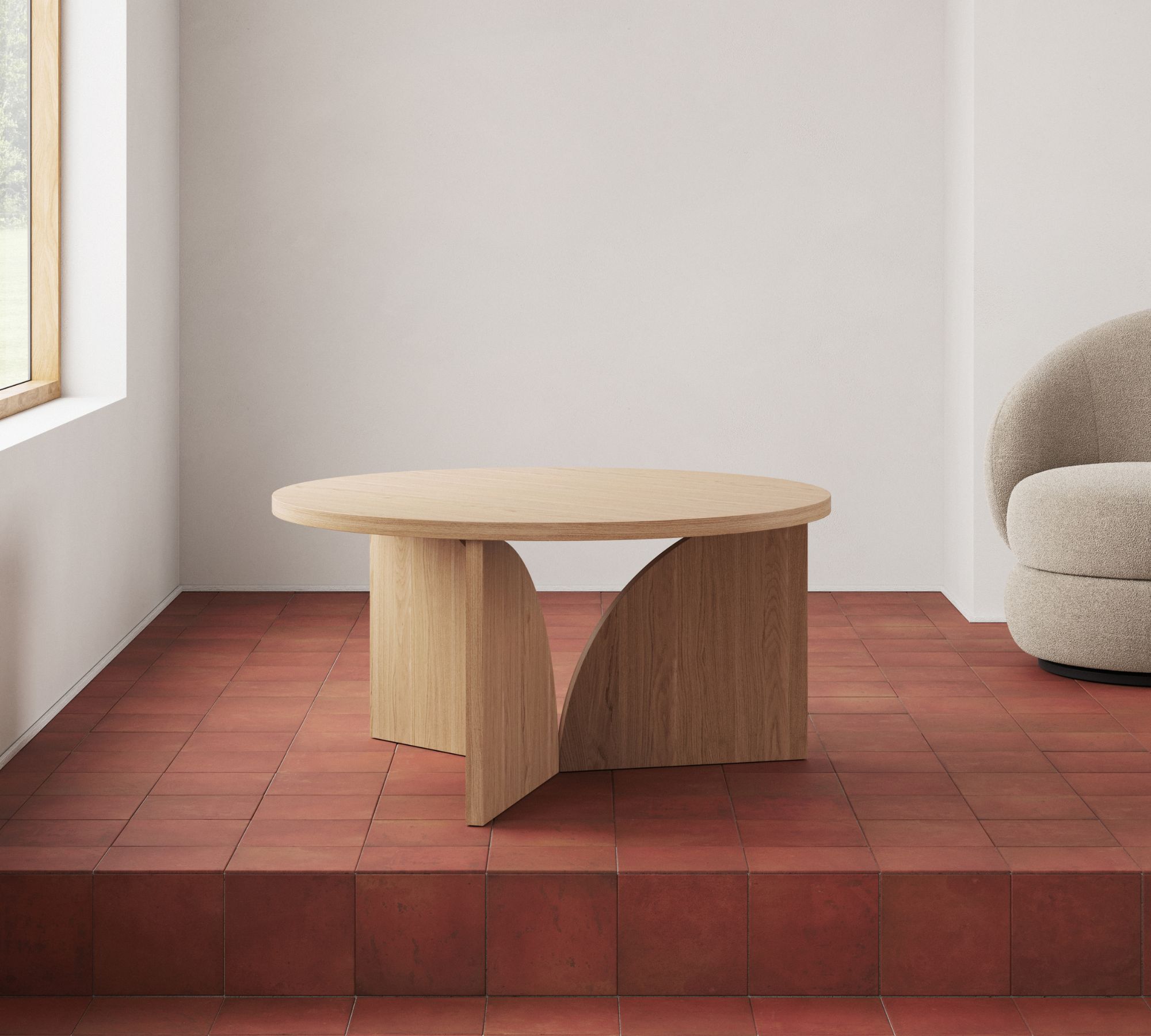 Cece Coffee Table Oak Ø 70 cm