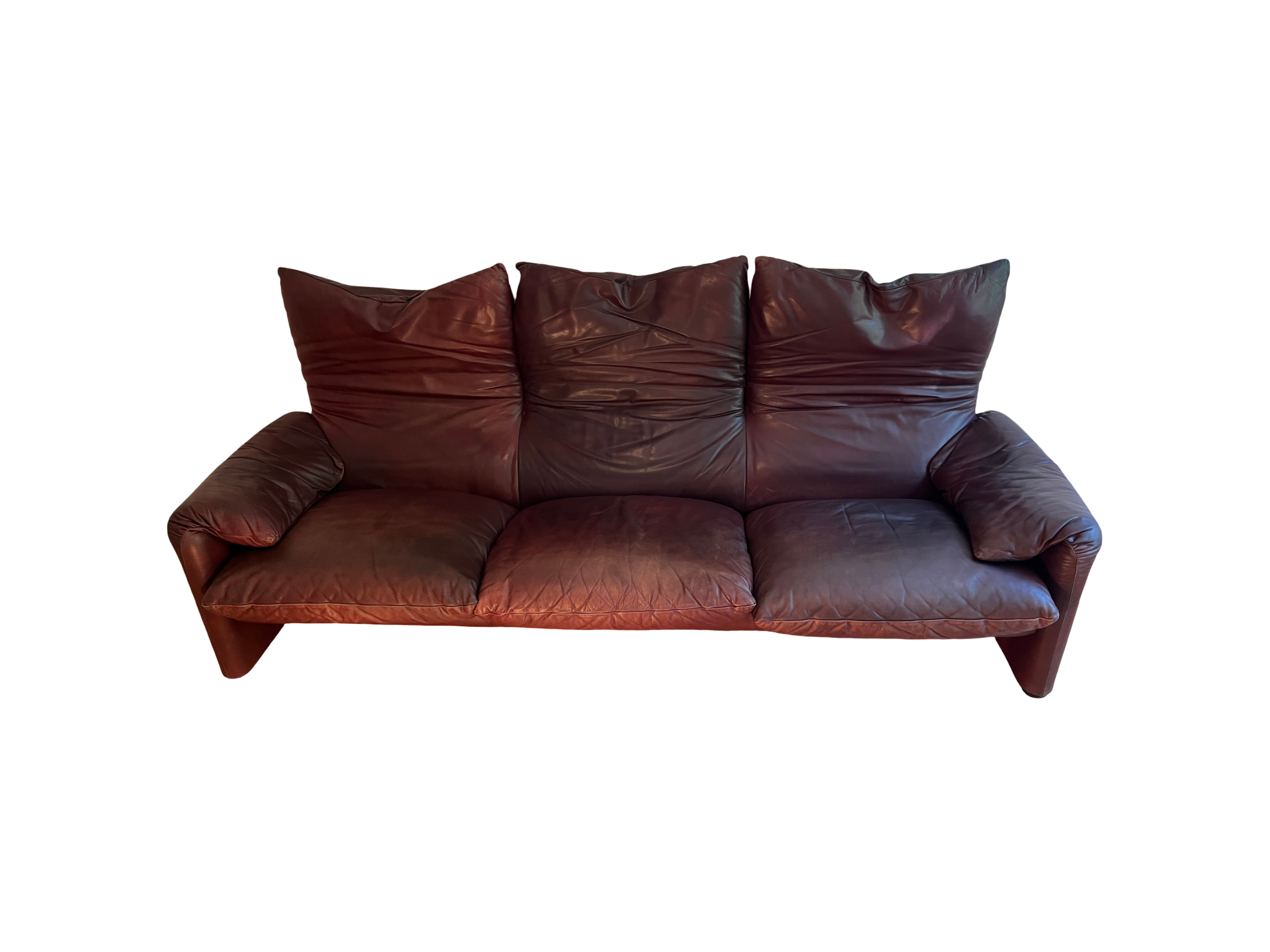 Maralunga 3-Sitzer Sofa Leder