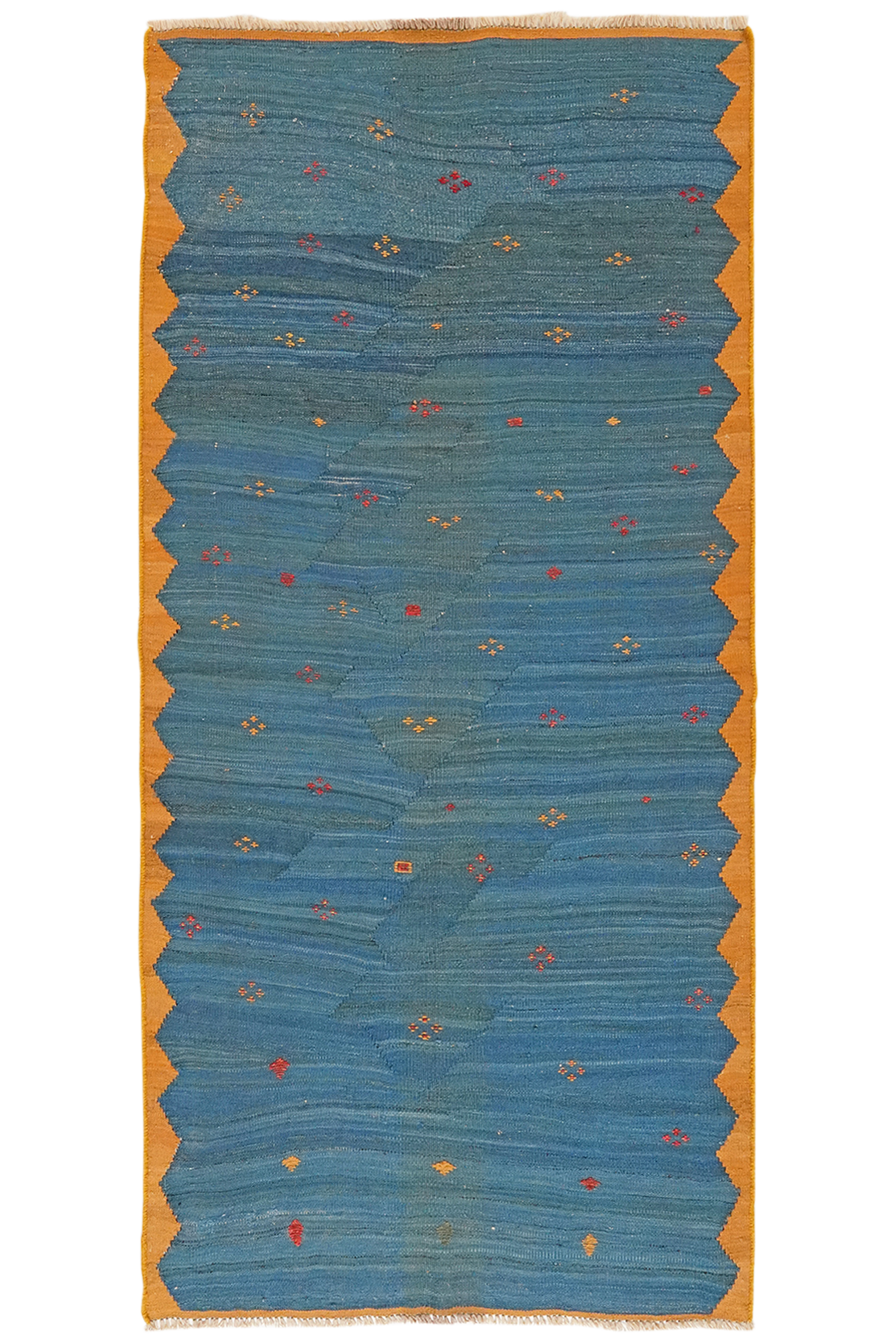 Kilim Gashgai Teppich Blau