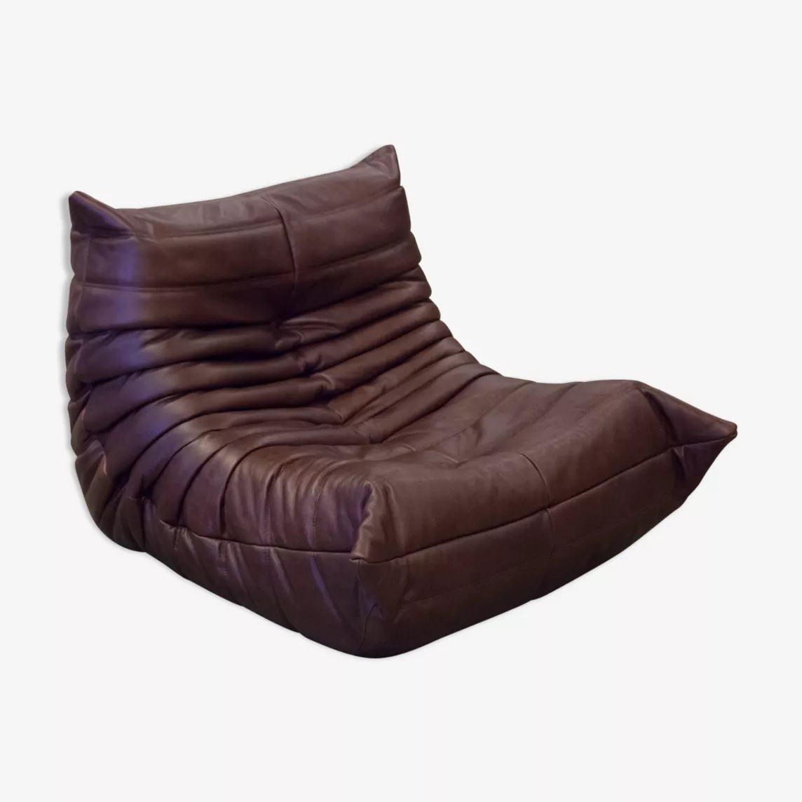 Togo armchair Pull-Up-Leather Chocolate Brown