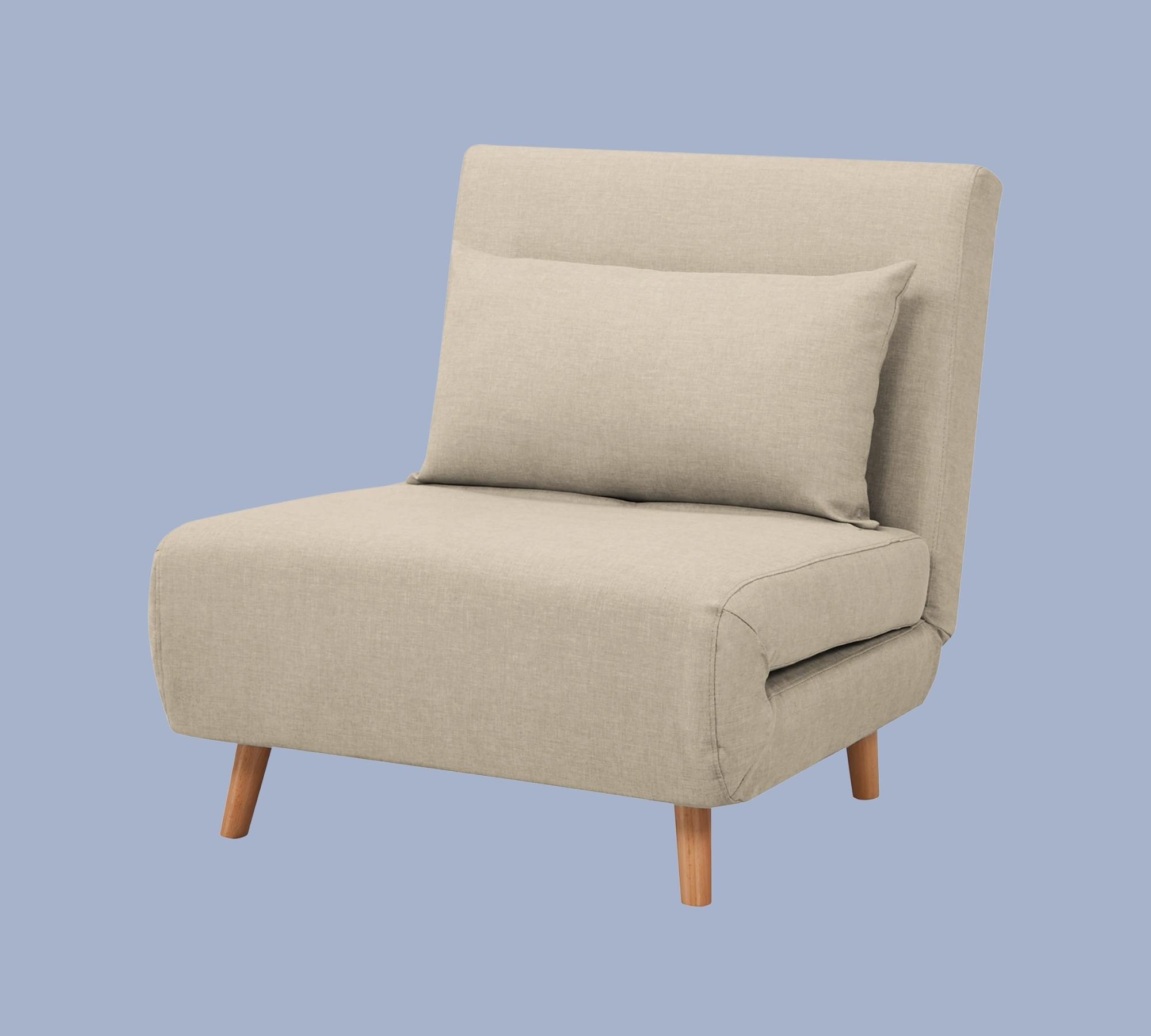 Schlafsessel Webstoff Beige