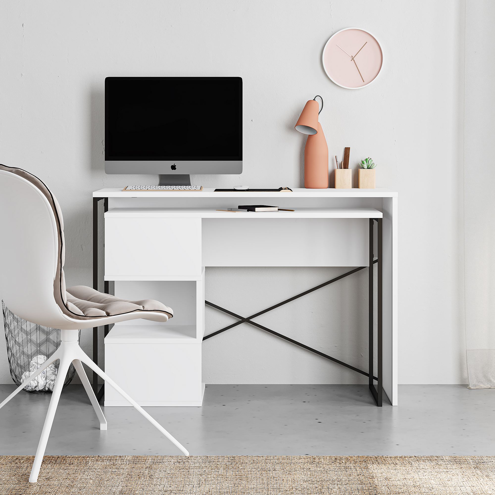 Badau Desk White